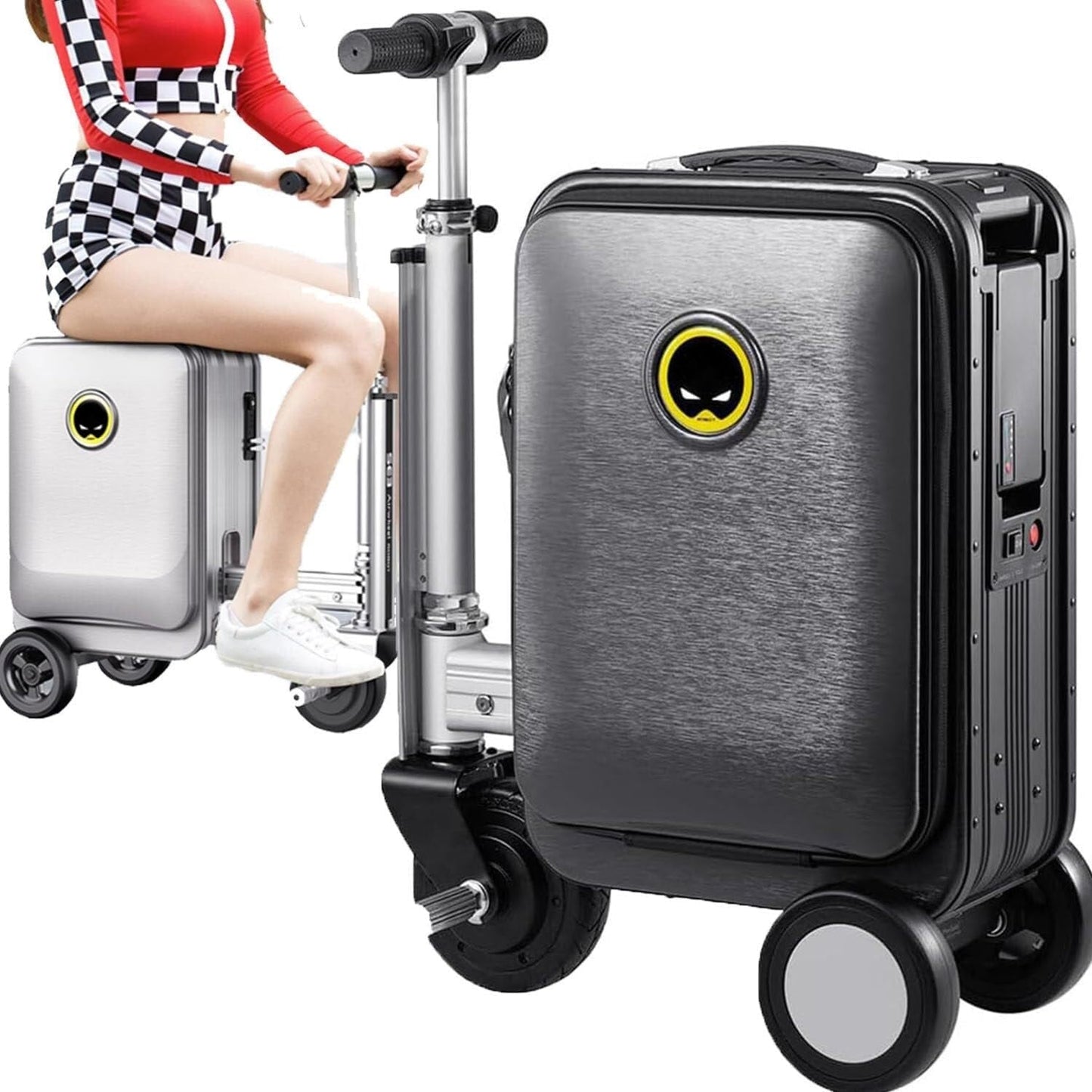 Electric suitcase smart driving luggage electric suitcase scooter with removable battery speed (1 Pc) SWASTIK CREATIONS The Trend Point