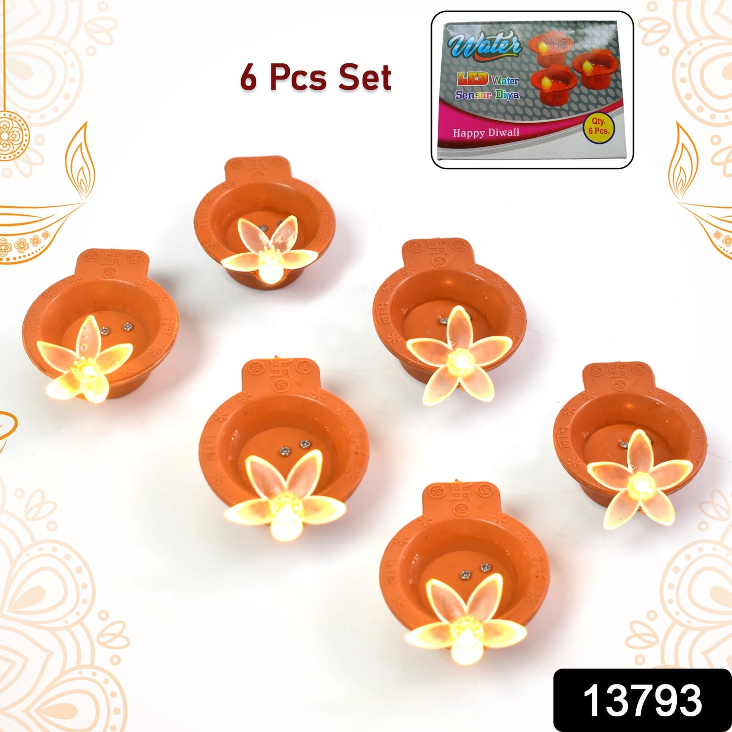 TIED RIBBONS Water Sensor LED Flower Diyas SWASTIK CREATIONS The Trend Point