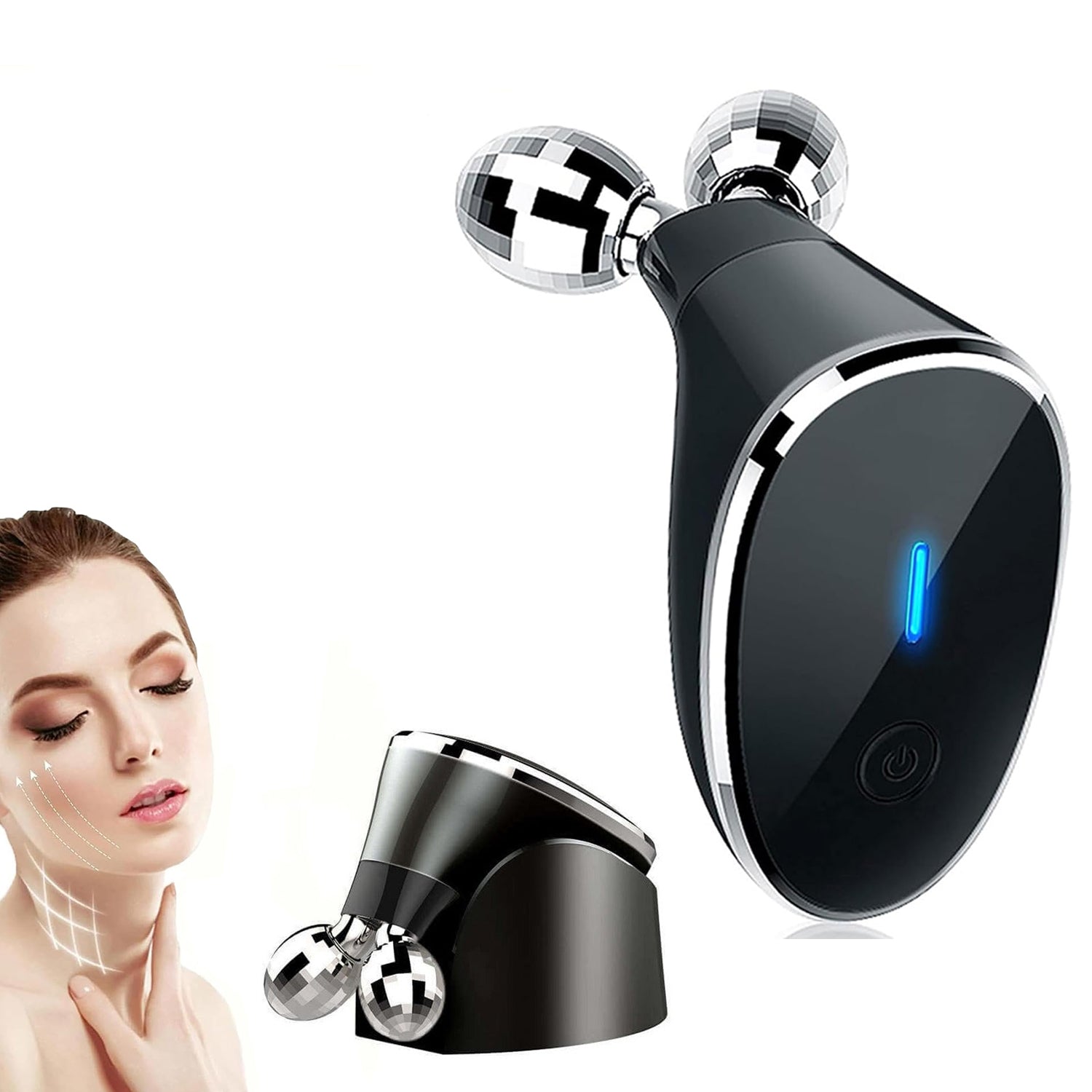 Microcurrent- Facial- Device, Micro current Face Massager Roller (1 Pc)