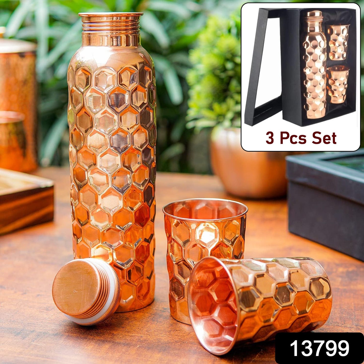 Textured Copper Hydration Bottle SWASTIK CREATIONS The Trend Point