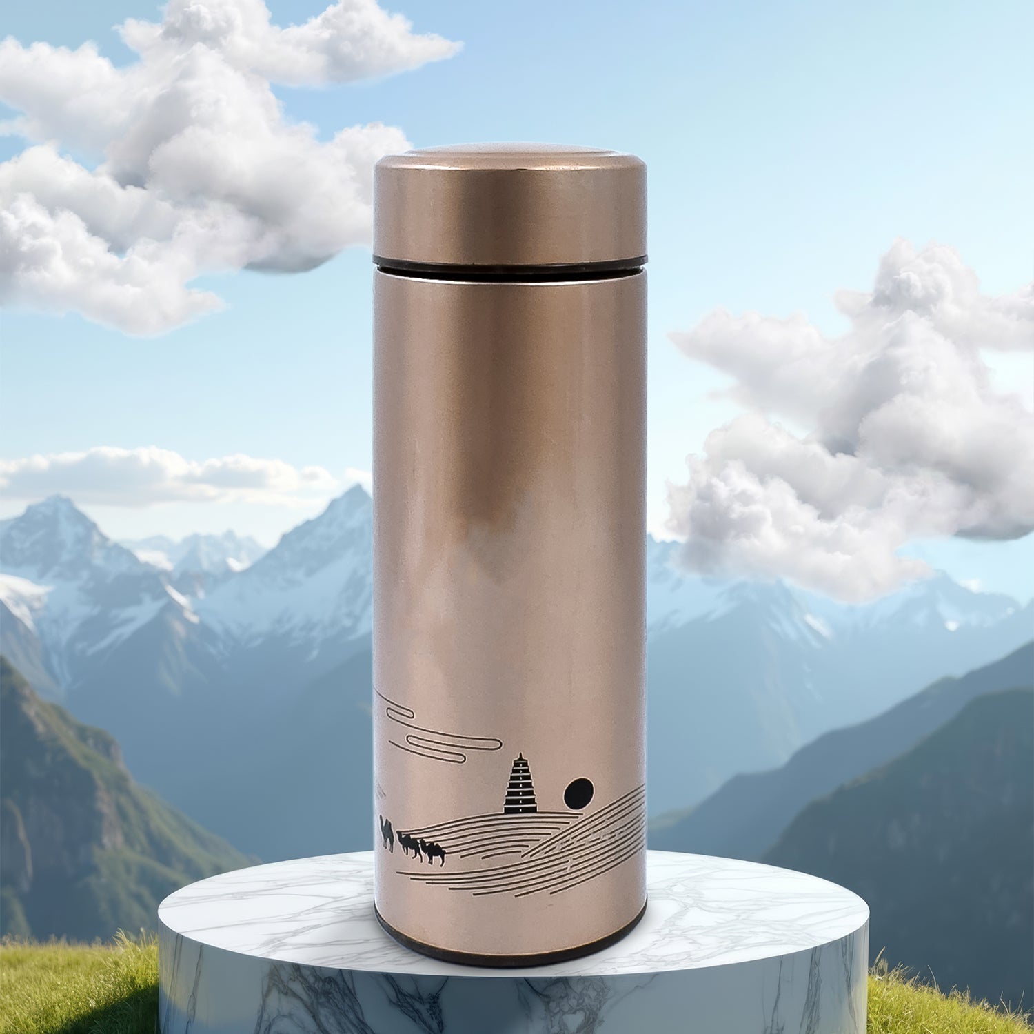 Vacuum Bottle, Double Wall Vacuum Mug, Stainless Steel water Bottle (350 ML Approx)