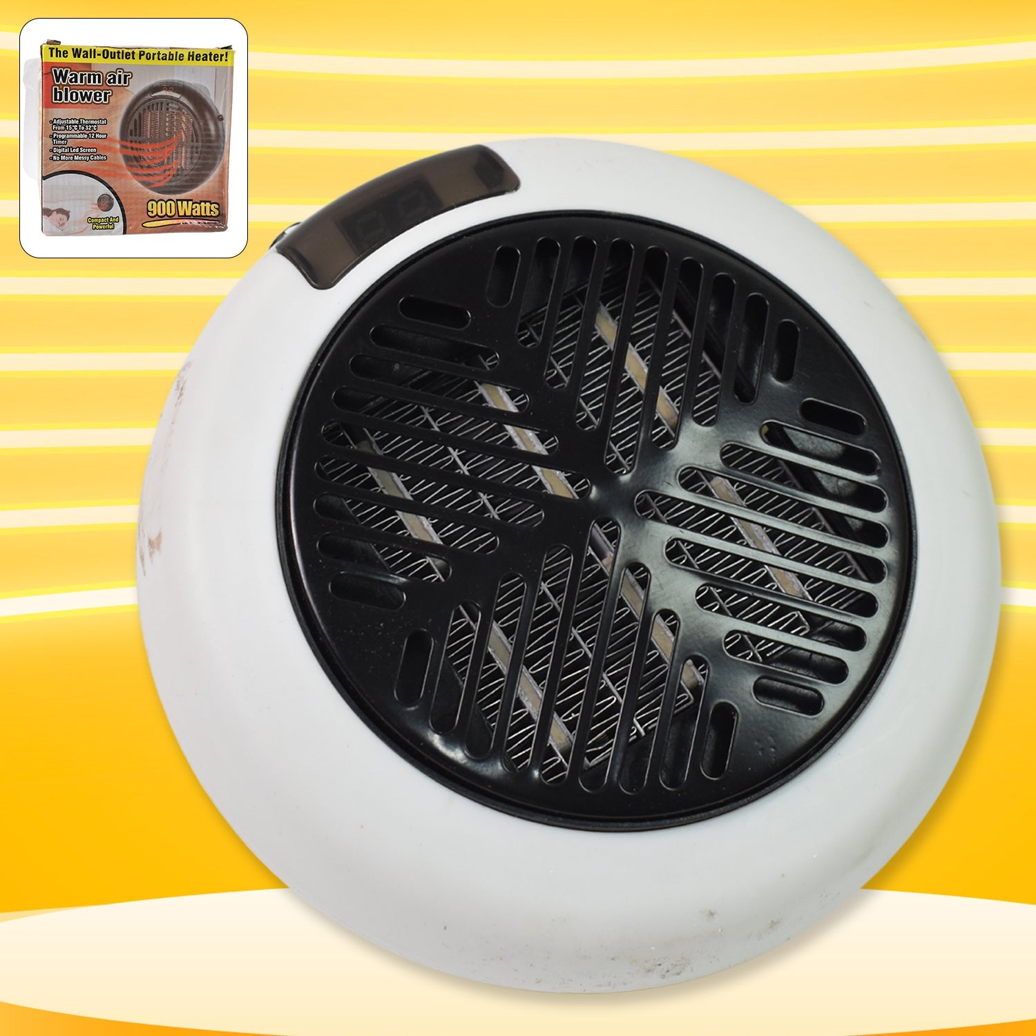 Room Heater for Home, Office, Camper LED Screen Portable Wall Heater (900W / 1 Pc)