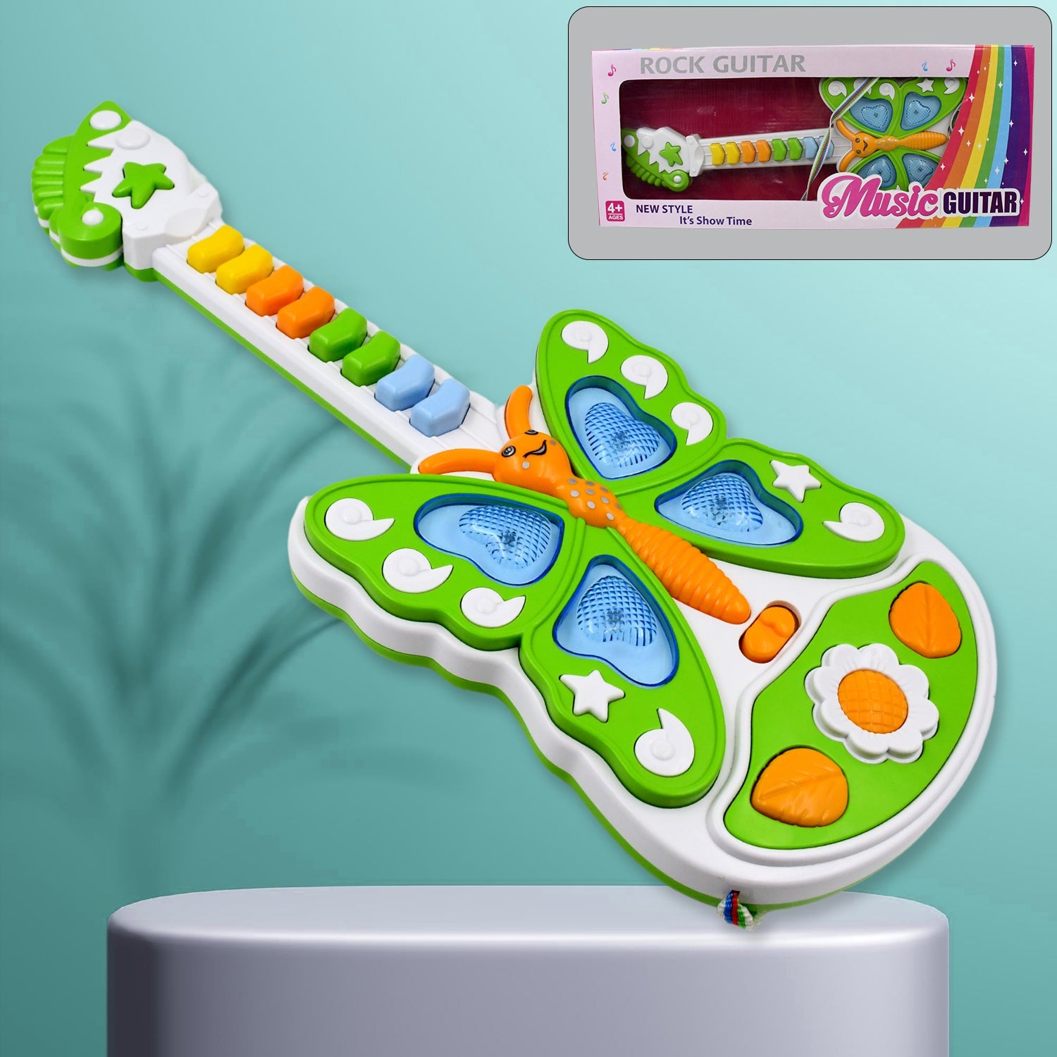 Butterfly Guitar Toy with Light and Music Toy (1 Pc / Battery not included)