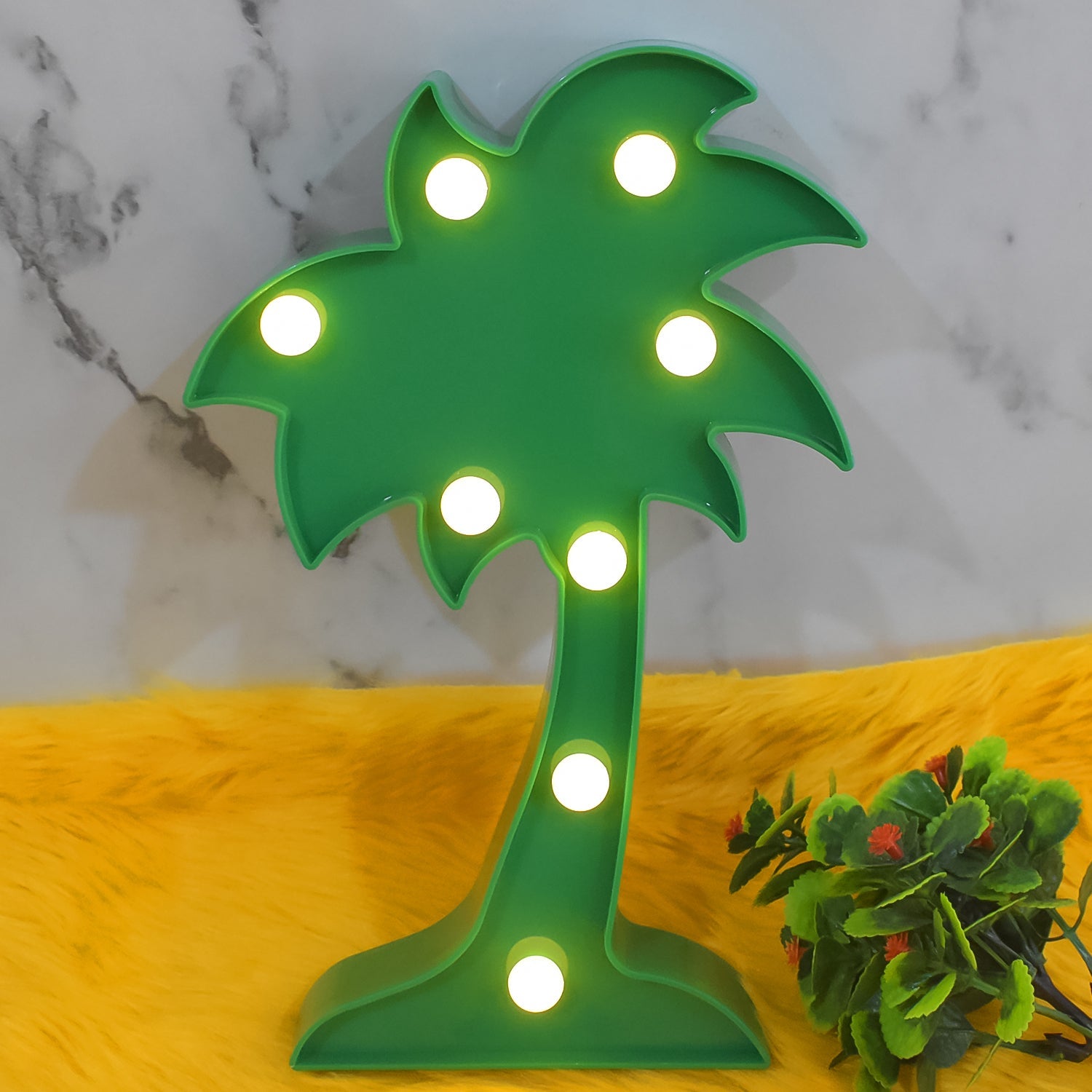 LED Night Light Coconut Tree Light Romantic Table Lamp (1 Pc / Battery Not Included)