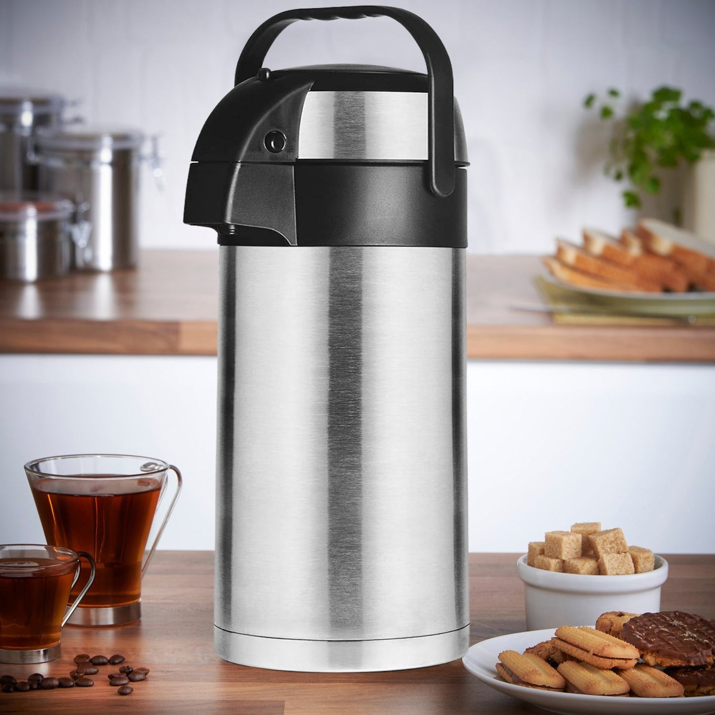 Beverage Dispenser Stainless Steel for Serving Tea and Coffee, Thermos steel  SWASTIK CREATIONS The Trend Point