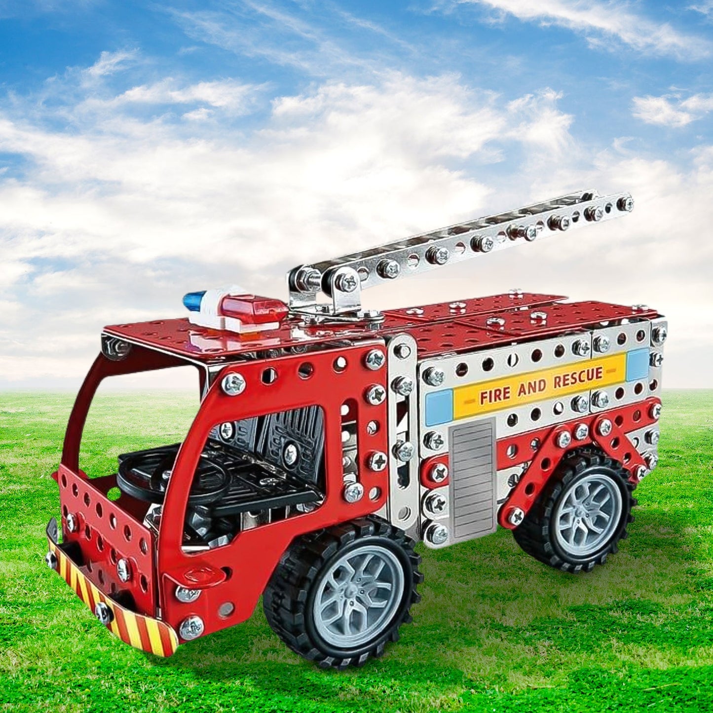 STEM Metal Fire Truck Building Blocks SWASTIK CREATIONS The Trend Point