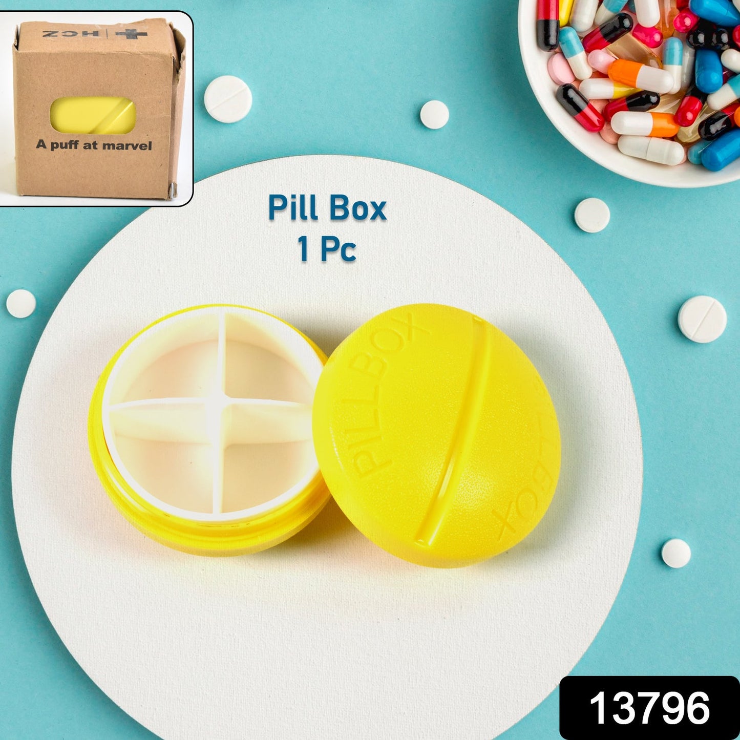 PillMinder 4-Compartment Pill Box SWASTIK CREATIONS The Trend Point