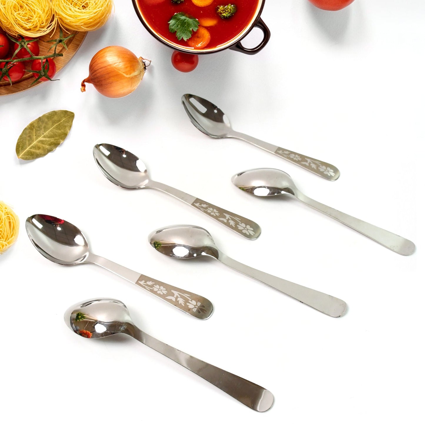 Stainless Steel Table Spoons Set of 6 SWASTIK CREATIONS The Trend Point