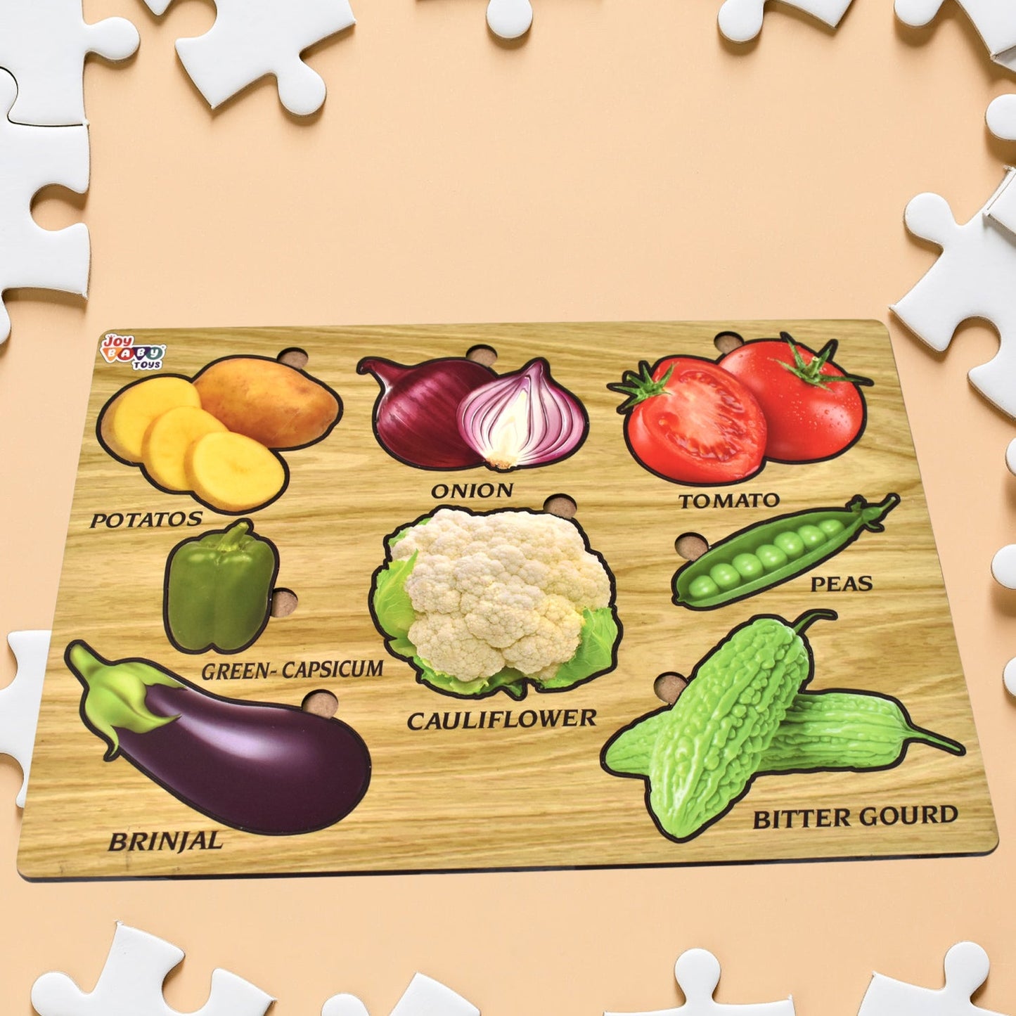 Melissa & Doug Wooden Vegetable Puzzle Board SWASTIK CREATIONS The Trend Point