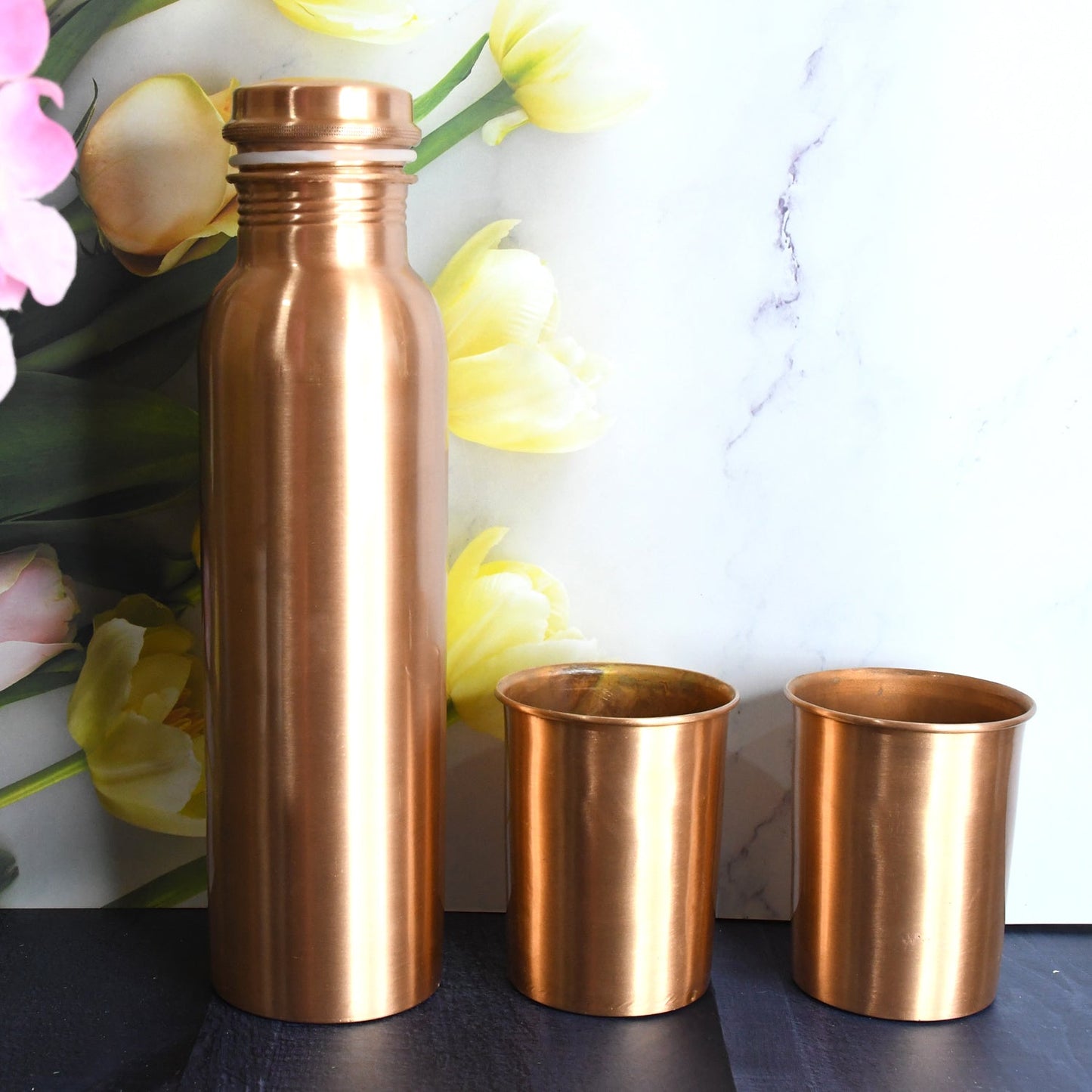 Copper Vital Water Flask SWASTIK CREATIONS The Trend Point