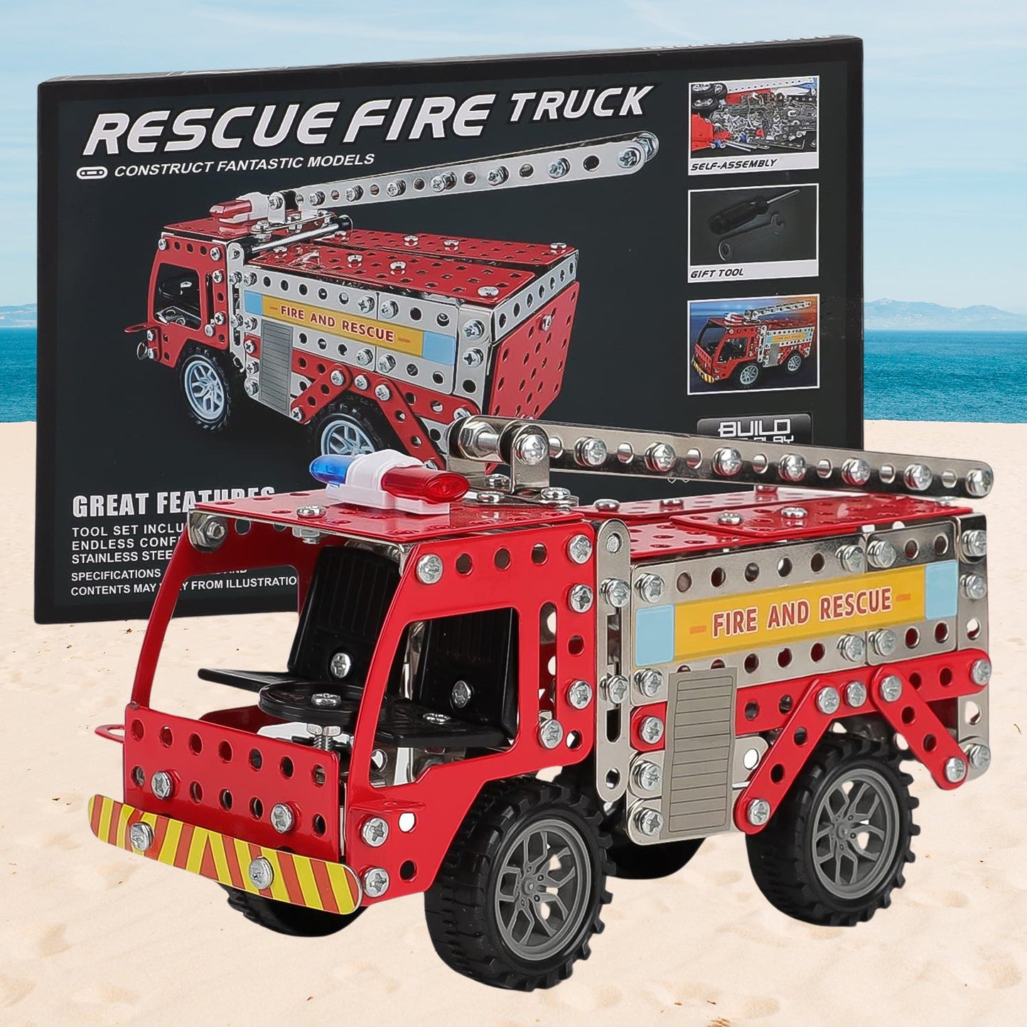 Metal DIY Fire Truck Building Blocks for Kids SWASTIK CREATIONS The Trend Point