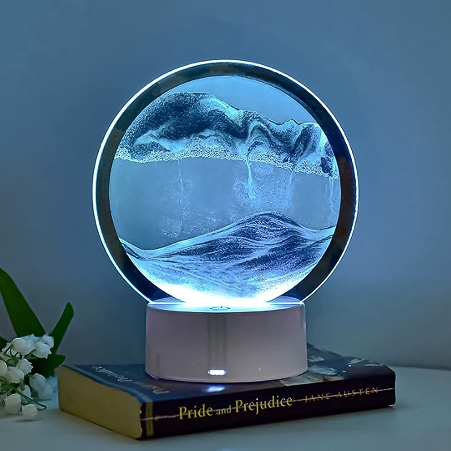 3D Liquid motion Display With LED Light (1 Pc)