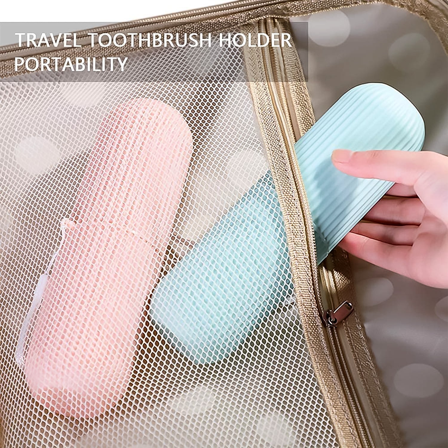 Capsule Shape Travel Toothbrush Toothpaste Case Holder (Multicolor / 3 Pcs Set)