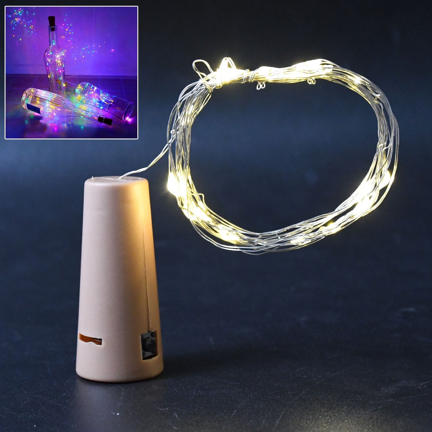 Multi LED Wine Bottle Cork / Disco Lights Copper Wire String Lights (1 Pc)