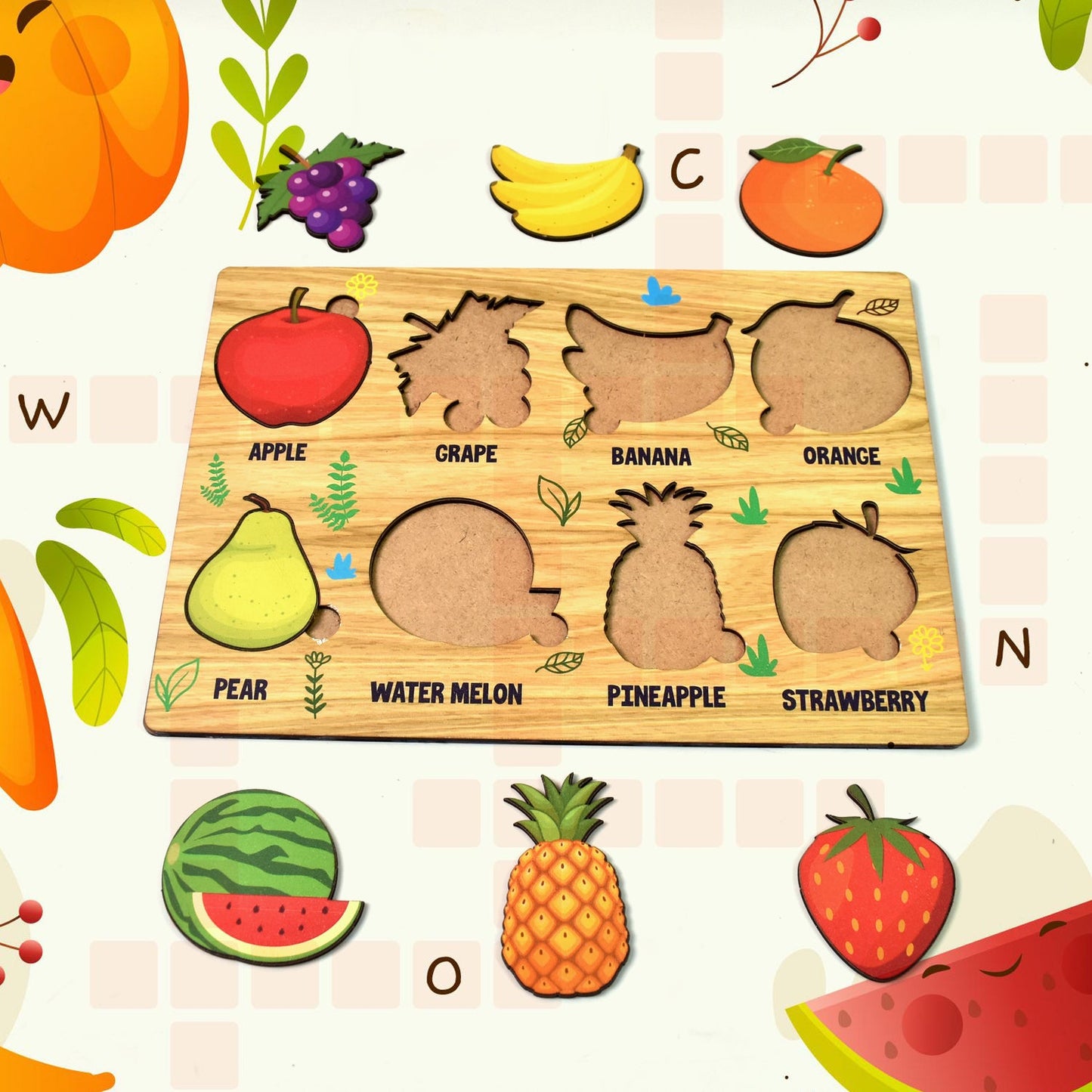 Fruit Fun Puzzle Board SWASTIK CREATIONS The Trend Point