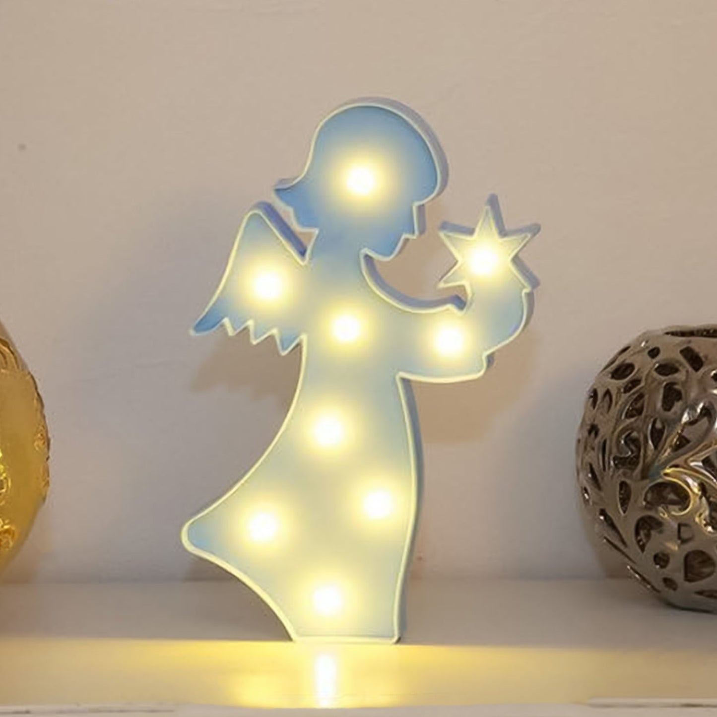 LED Angel Shape Night Light Desk Lamp (1 Pc / Battery Not Included) SWASTIK CREATIONS The Trend Point