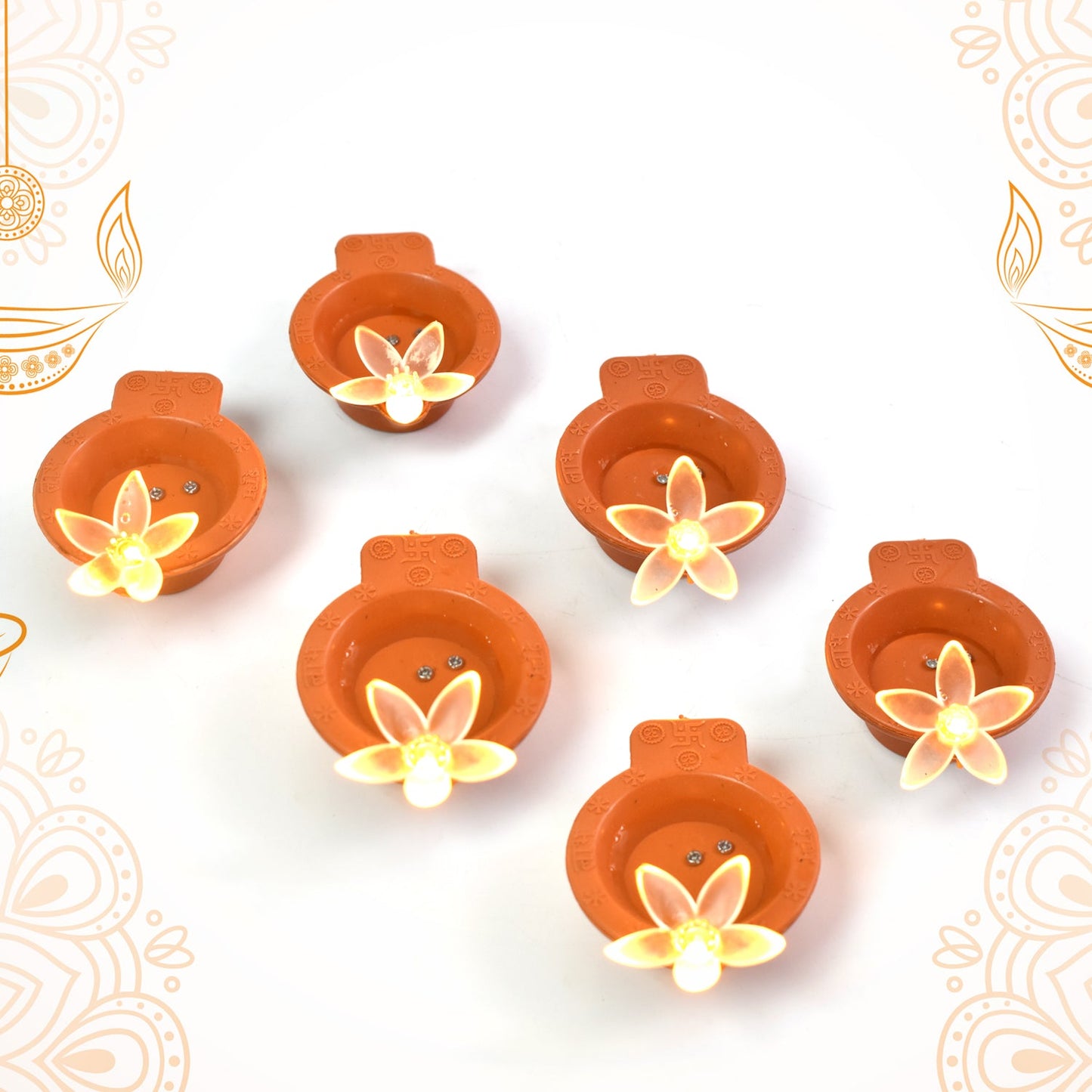 Satyam Kraft Floating Water Sensor Flower Diyas SWASTIK CREATIONS The Trend Point