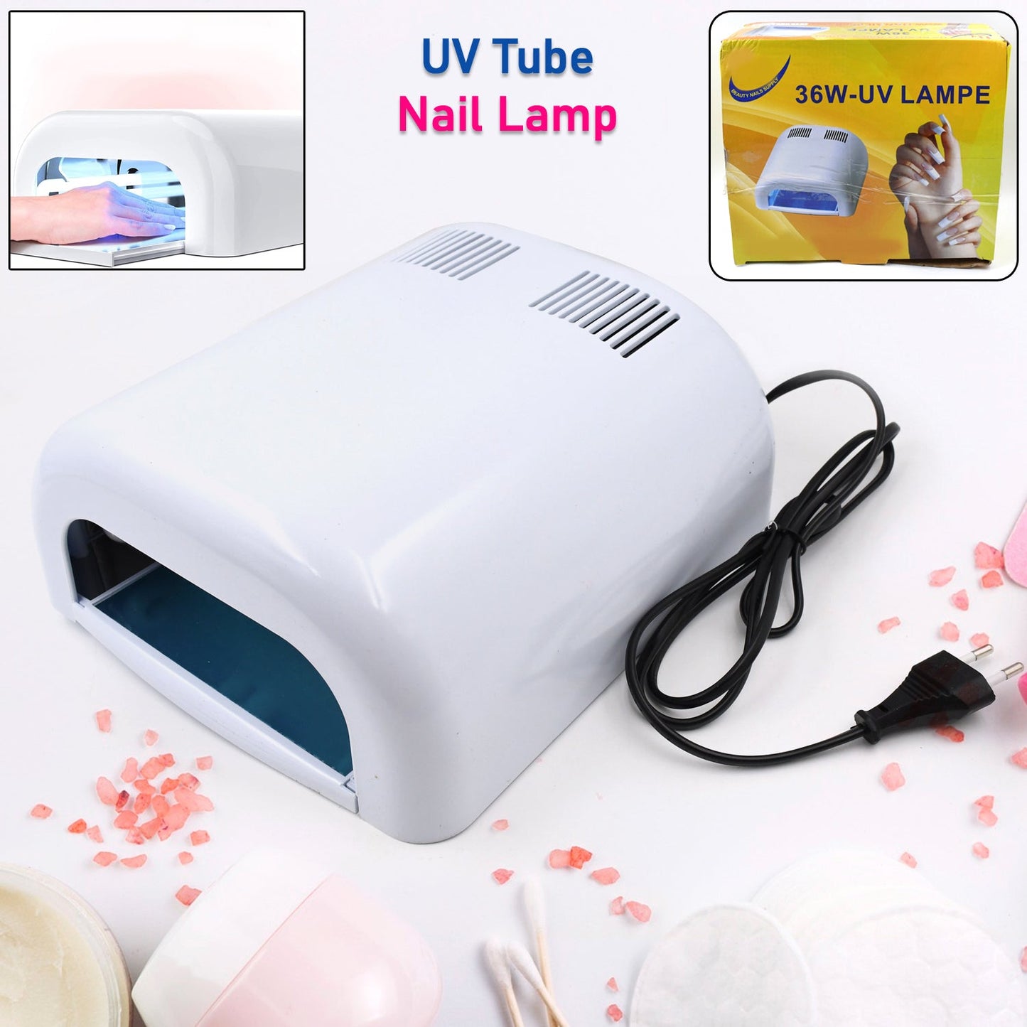 UV Glue Nail Curing Lamp 4 Tubes 36w Fast Curing Lamp SWASTIK CREATIONS The Trend Point