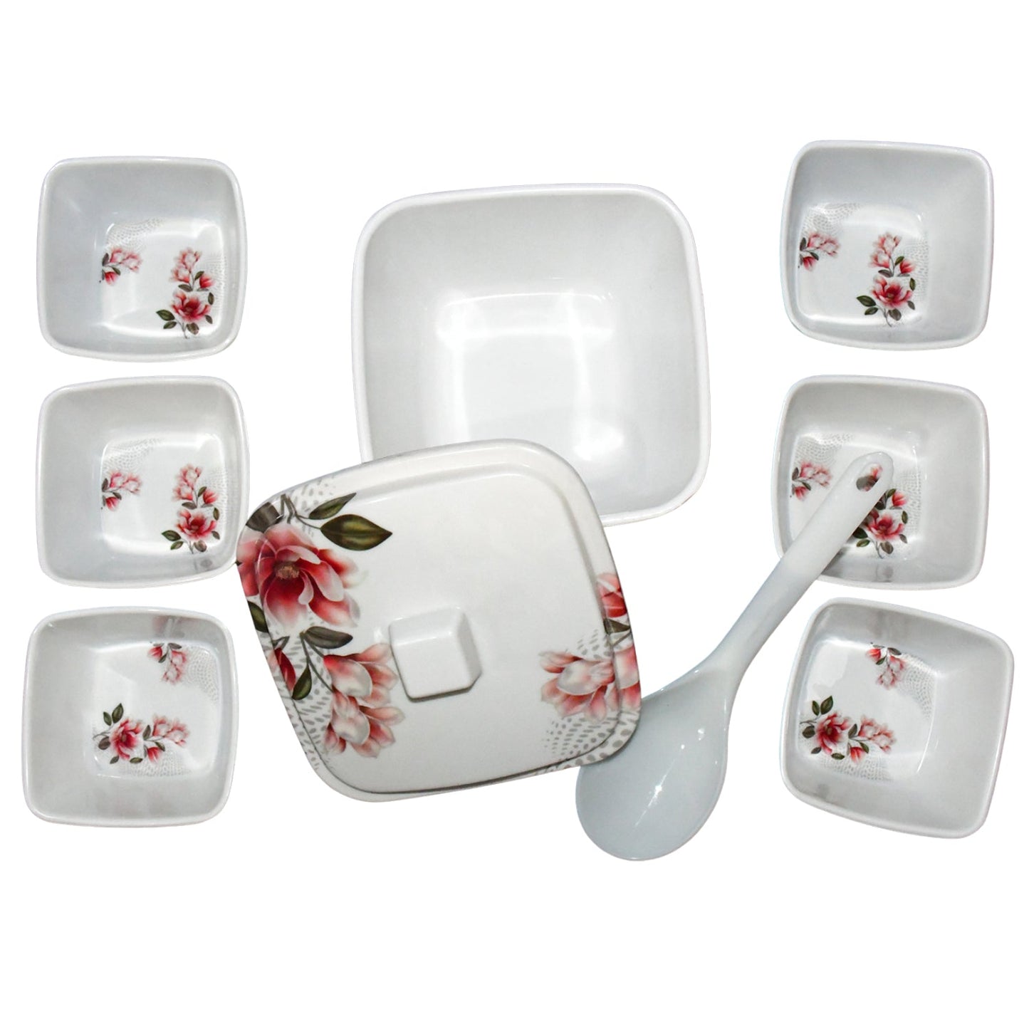 Hector High Quality Dinning Dinner / Pudding Set (9 Pcs set) SWASTIK CREATIONS The Trend Point