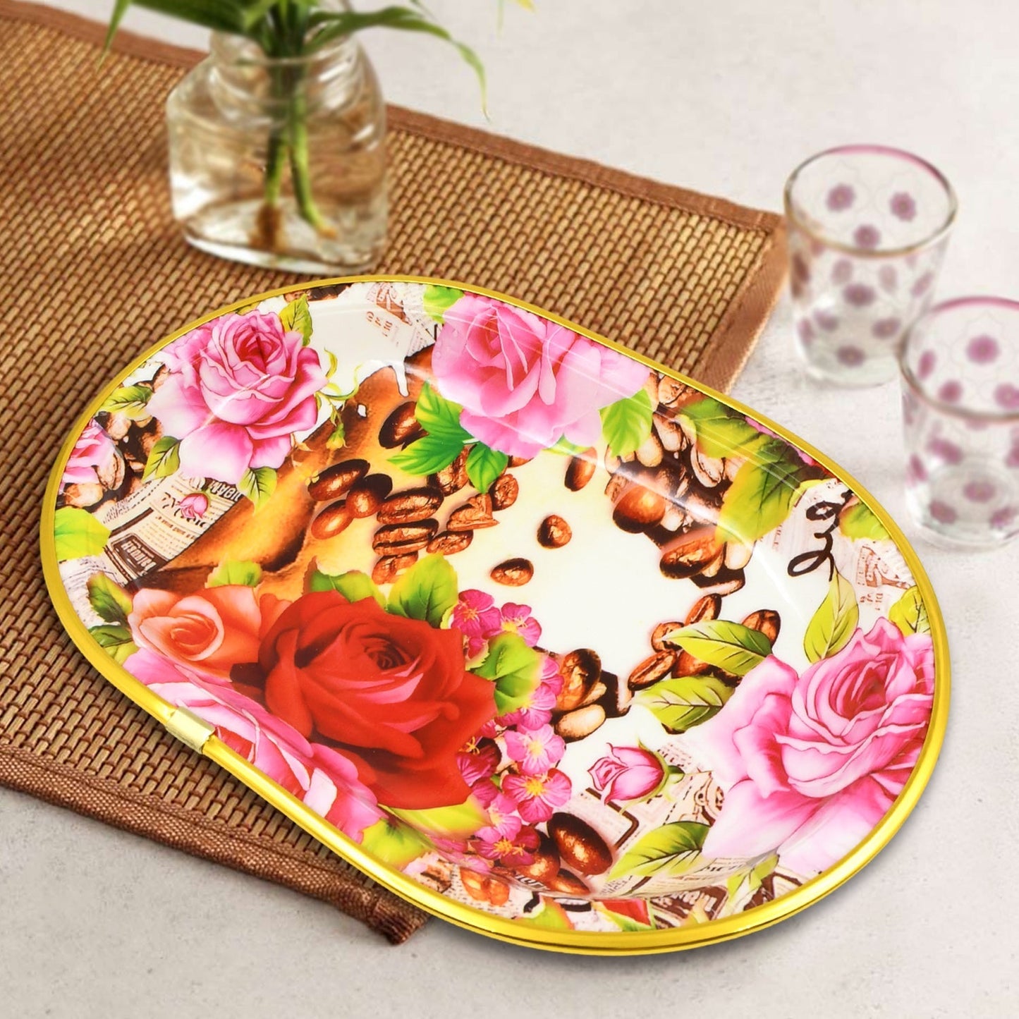 PetalPrint Serving Tray SWASTIK CREATIONS The Trend Point