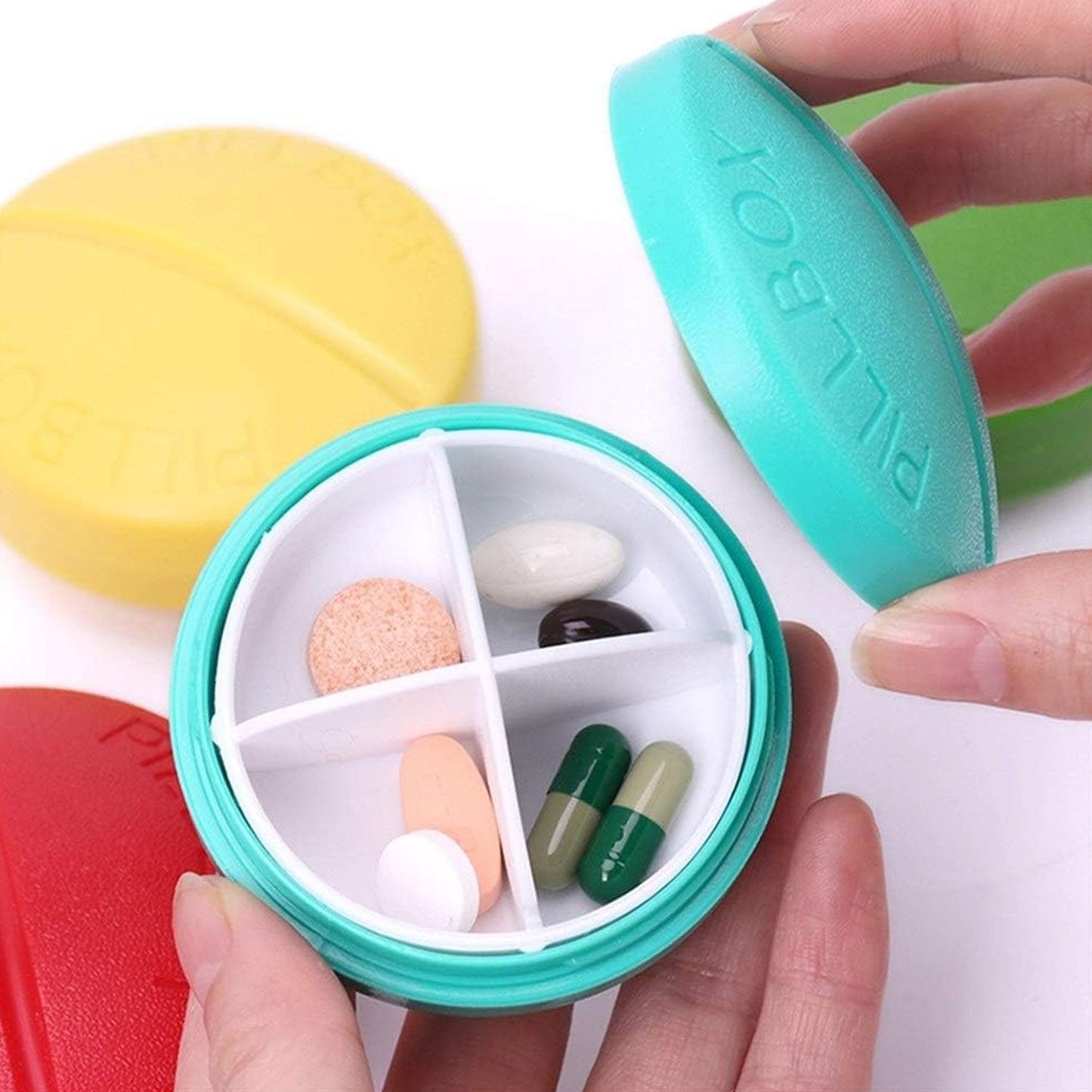 Daily Pill Organizer Round Case SWASTIK CREATIONS The Trend Point