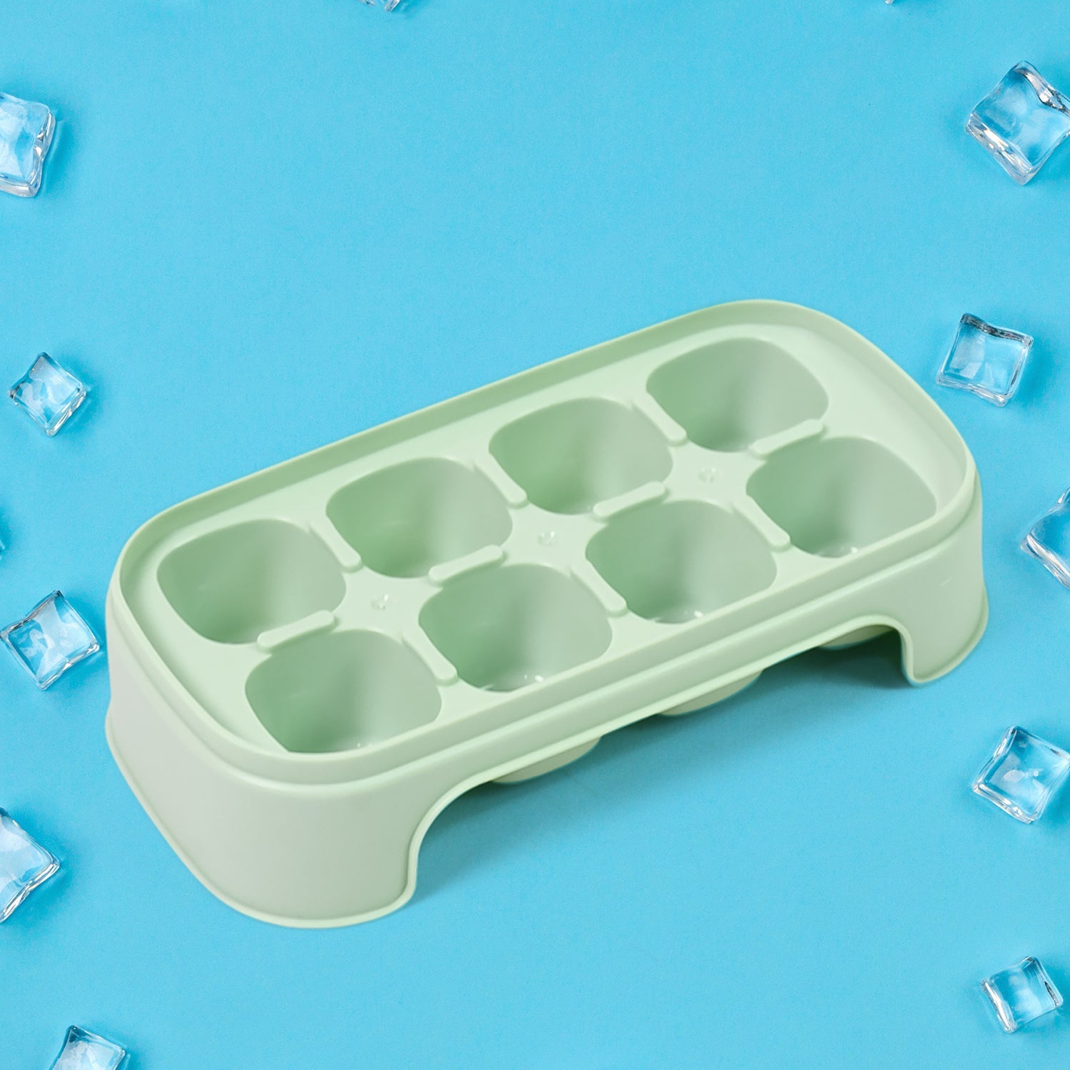 Ice Mold, 8 Grid Food Grade Portable Plastic Ice Tray (1 Pc / 15×8 Cm)