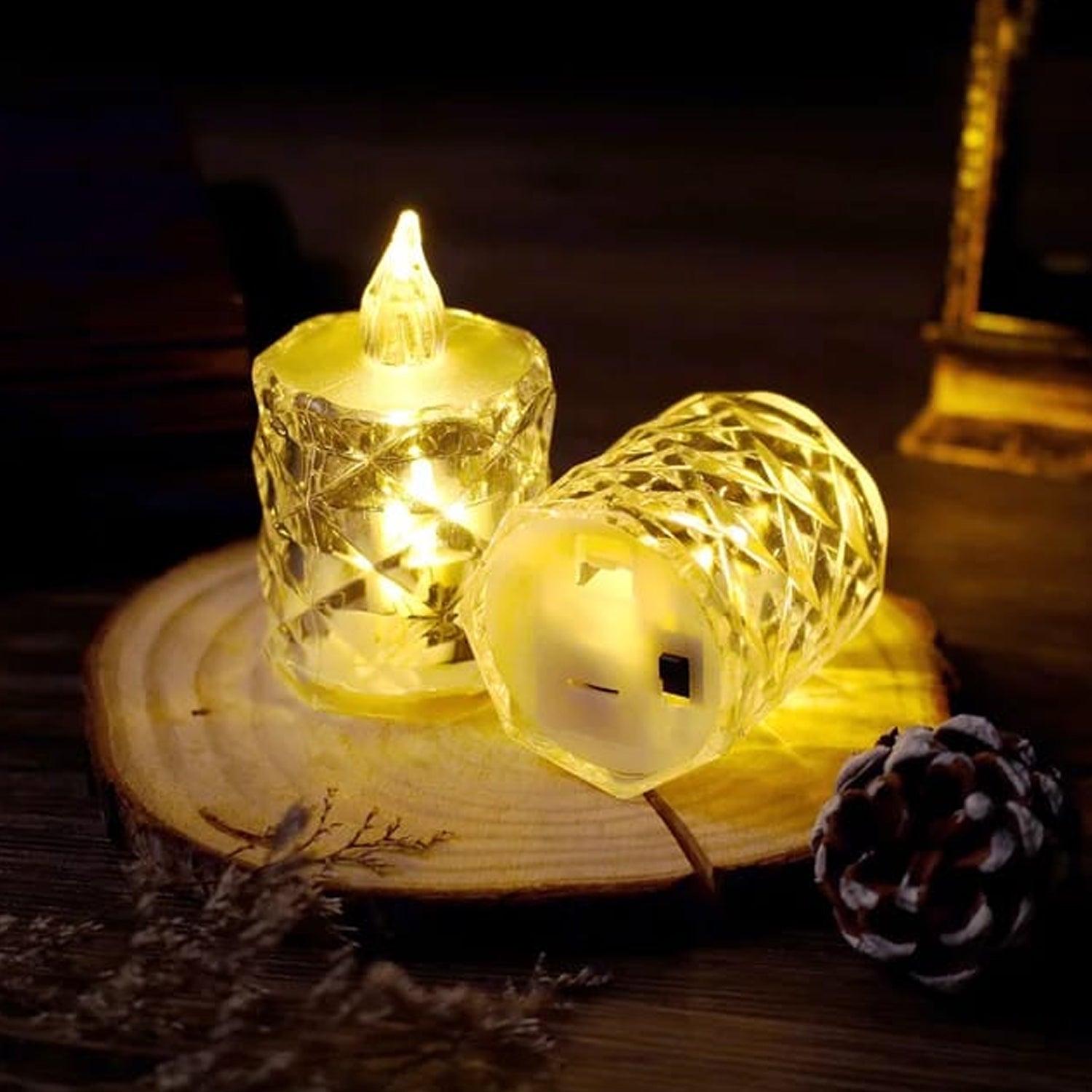 Flameless and Smokeless Decorative Candles LED Tea Light (1 Pc)