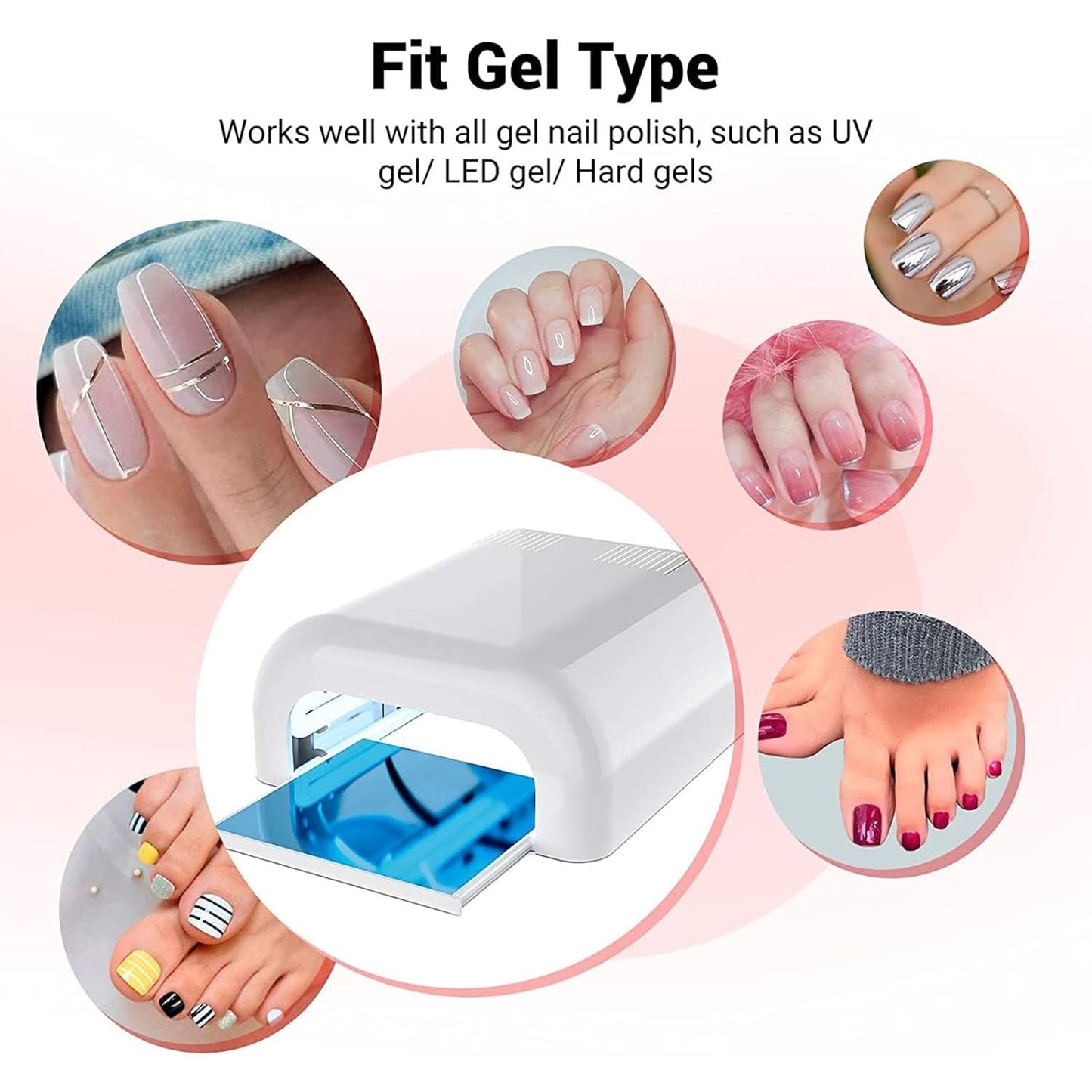 UV Glue Nail Curing Lamp 4 Tubes 36w Fast Curing Lamp (1 Pc) SWASTIK CREATIONS The Trend Point