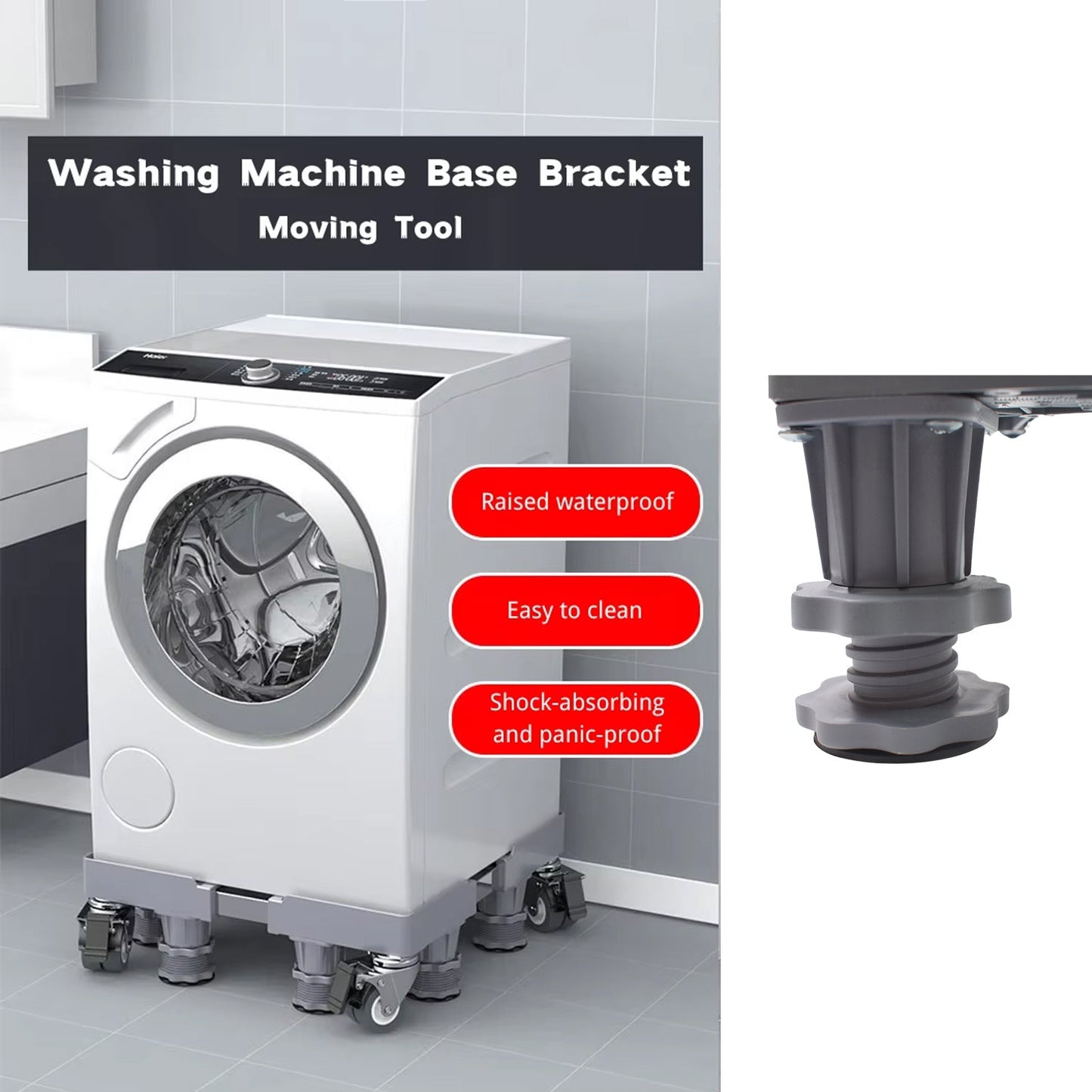 Adjustable Washing Machine Stand (1 Pc / 67×67 Cm Long Adjust) SWASTIK CREATIONS The Trend Point