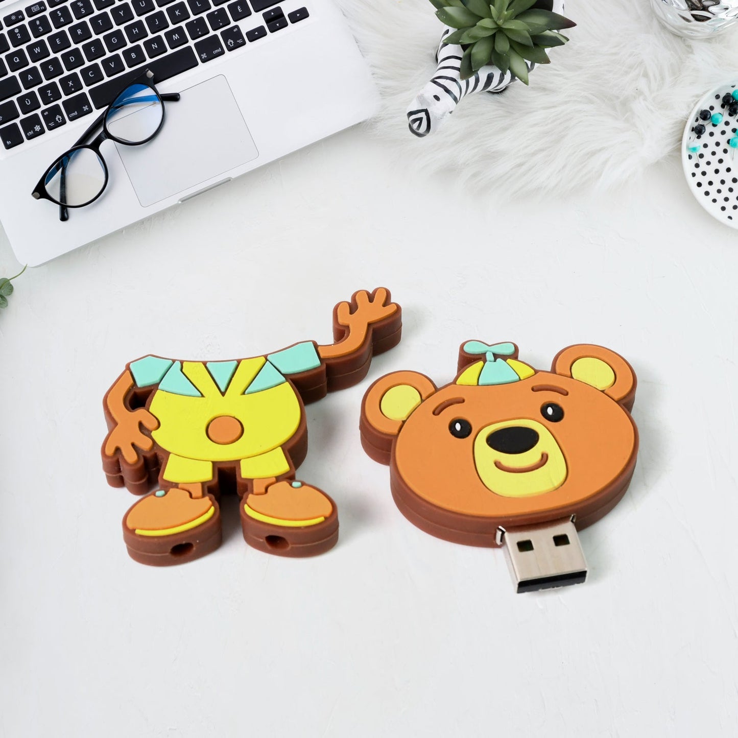 Portable Cartoon Shape Silicone USB Pen drive / Flash disk (15 GB With Baby Rhymes Song / 1 Pc) SWASTIK CREATIONS The Trend Point