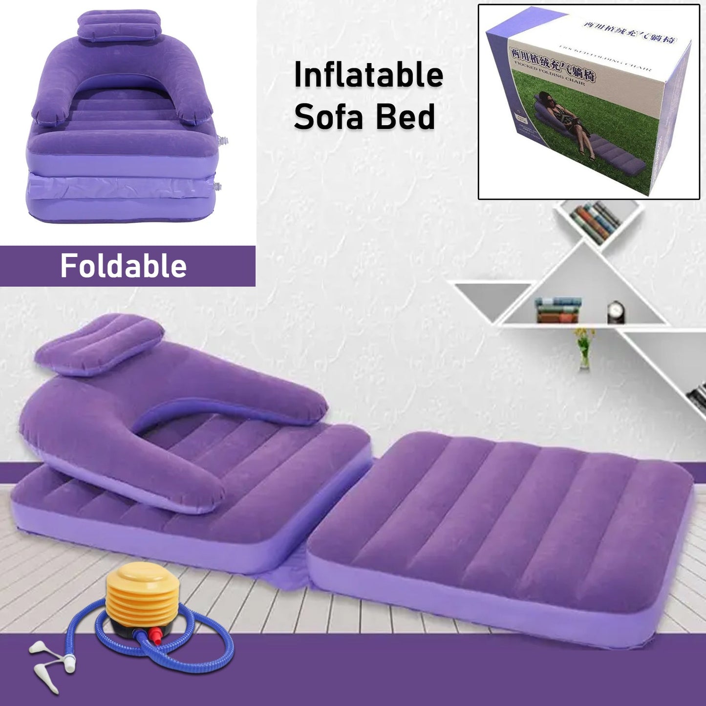 Inflatable sofa bed SWASTIK CREATIONS The Trend Point