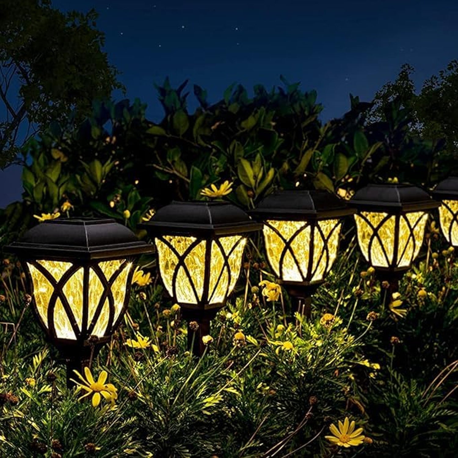 Solar Pathway Lights Outdoor Garden Lights (2 Pcs Set)