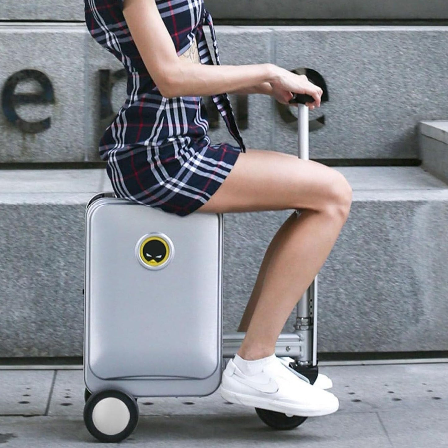 Electric suitcase smart driving luggage electric suitcase scooter with removable battery speed (1 Pc) SWASTIK CREATIONS The Trend Point