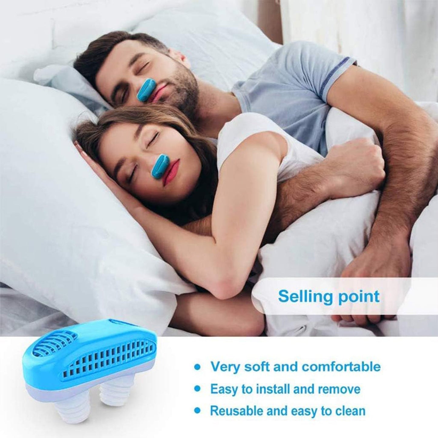 2 in 1 Anti Snoring and Air Purifier Nose Clip Anti Snoring Device (1 Pc / With Plastic Case) SWASTIK CREATIONS The Trend Point