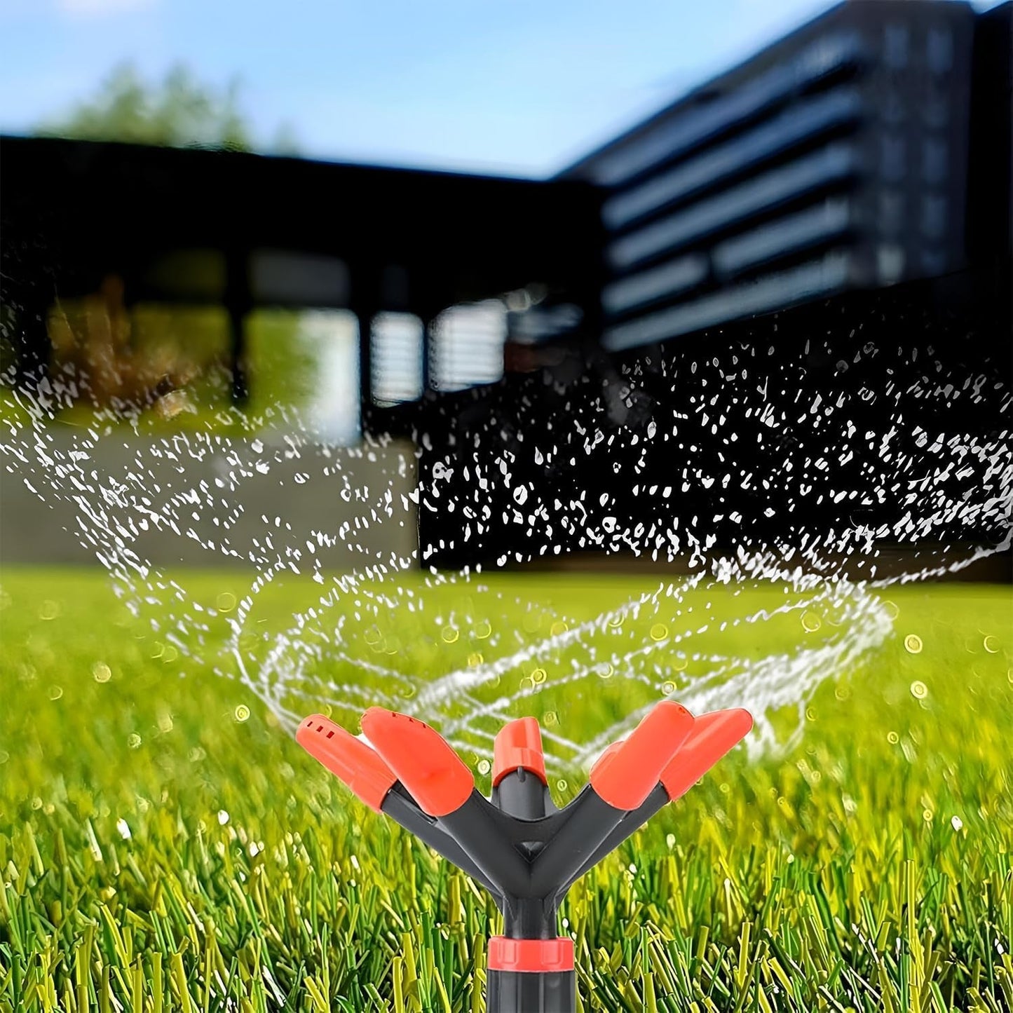 Automatic Garden Sprinkler 360 Degree Rotating Adjustable 5 Arm (1 Pc) SWASTIK CREATIONS The Trend Point