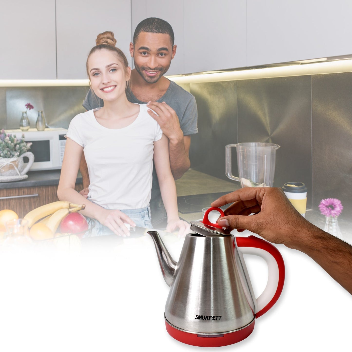 Stainless steel large capacity electric kettle (1500W / 1.5 Ltr.) SWASTIK CREATIONS The Trend Point