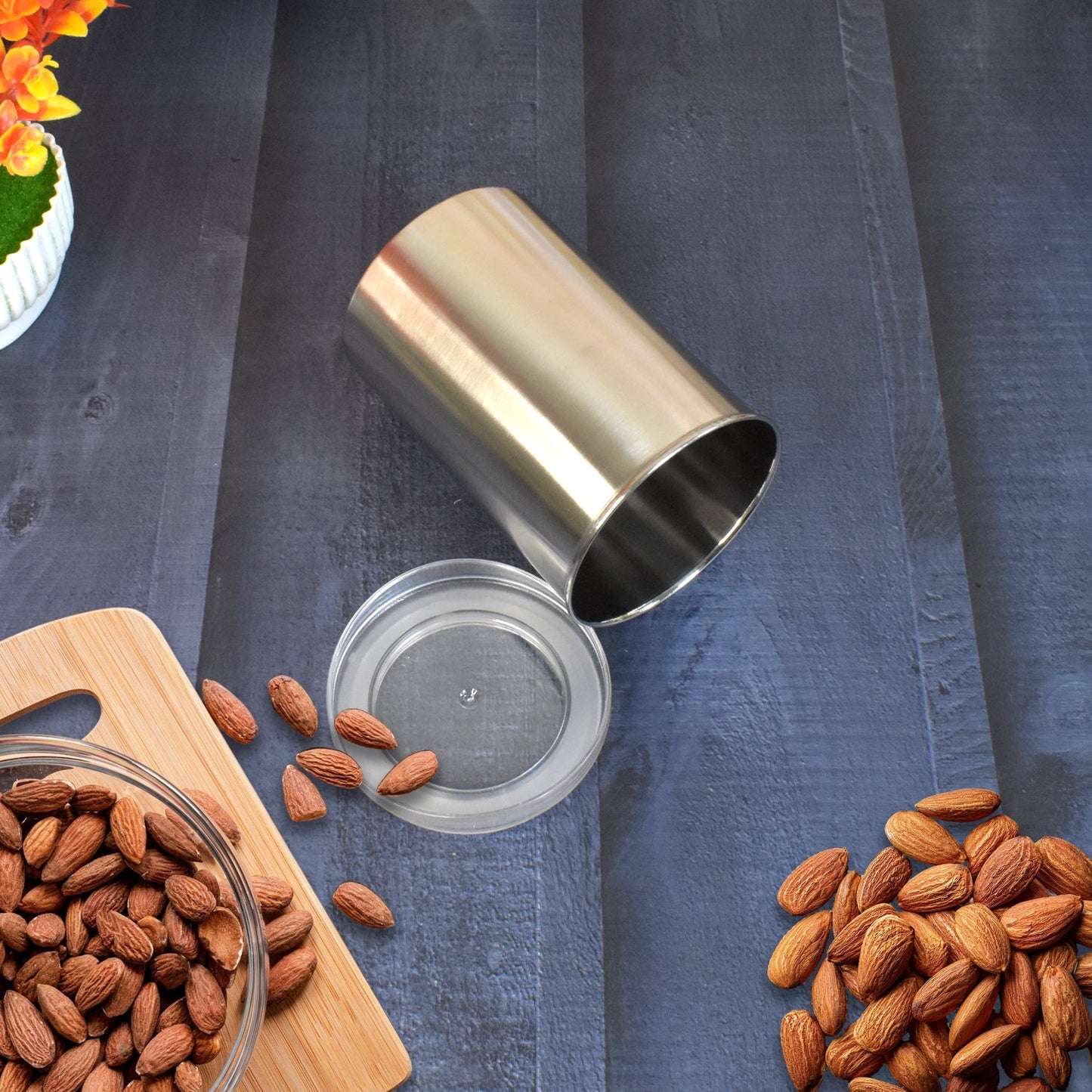 Multipurpose Stainless Steel Airtight Containers with See Through Lid (1 Pc / 1000 ML) SWASTIK CREATIONS The Trend Point