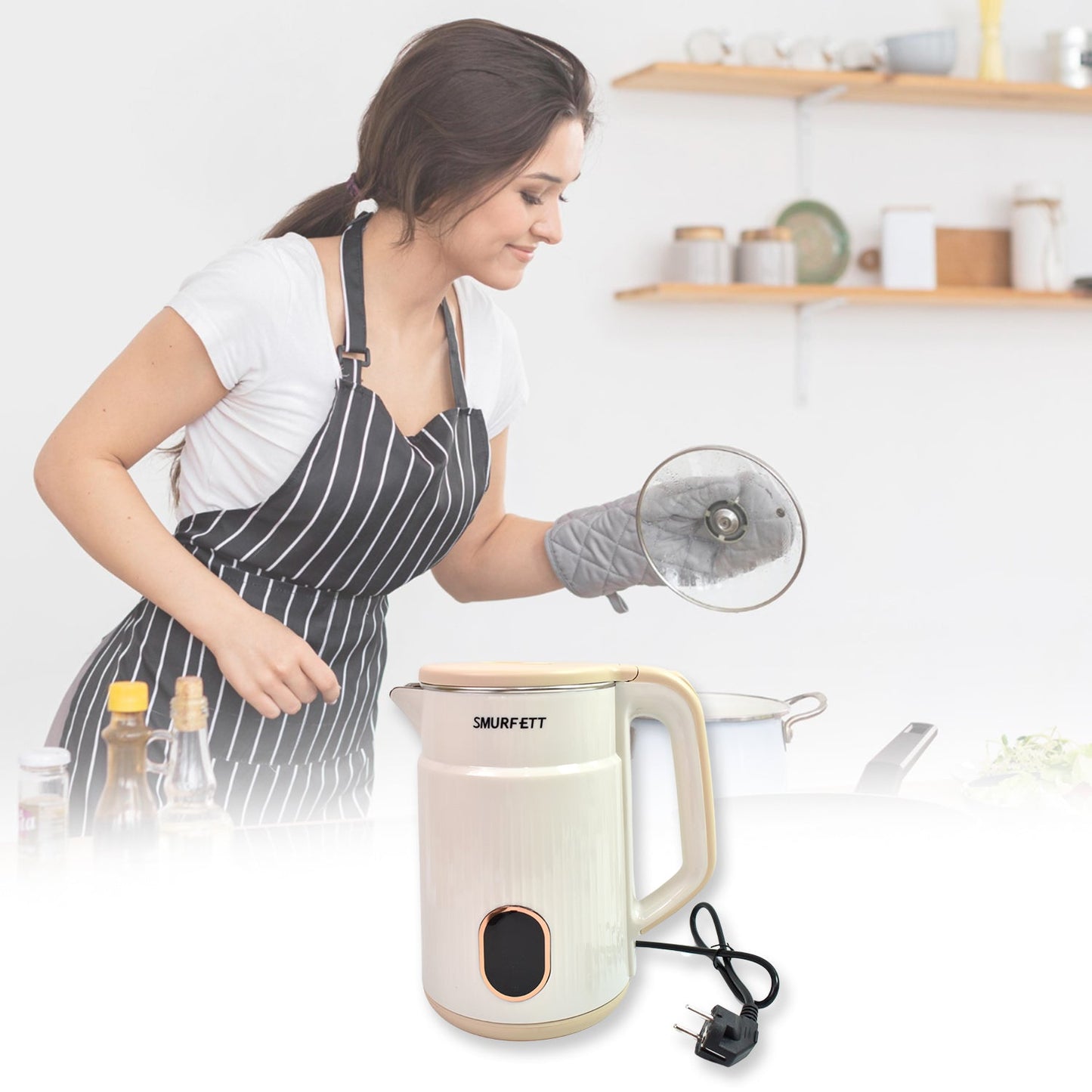 Double Wall Stainless Steel Electric Cordless Tea Kettle (1500W / 2.3 Ltr.) SWASTIK CREATIONS The Trend Point