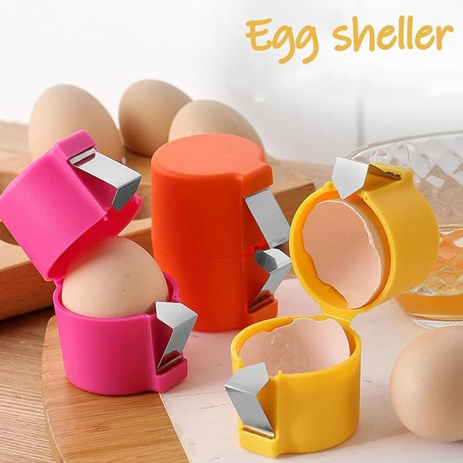 Egg Shell Opener Egg Cracker Tool for Raw Eggs Handheld (1 Pc)