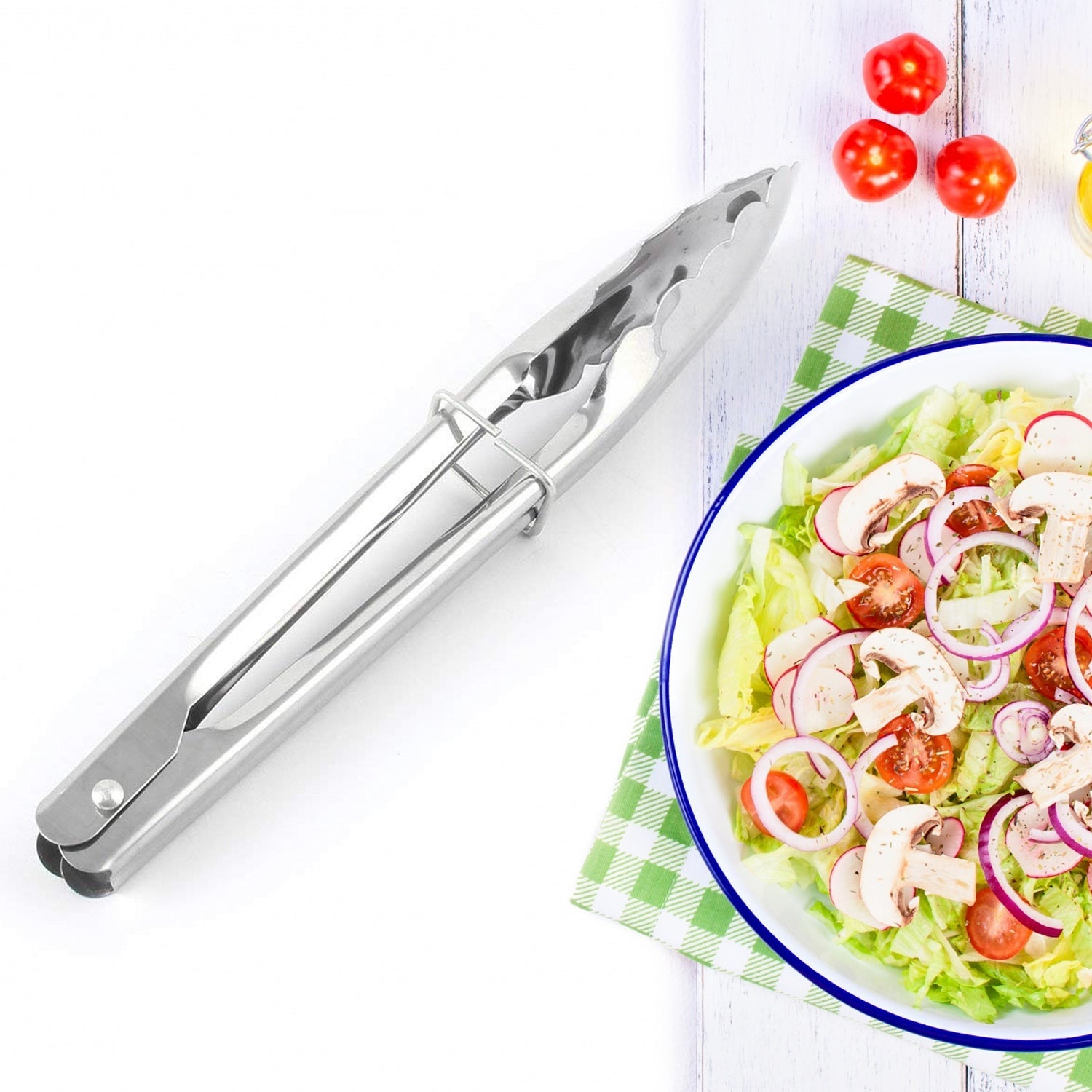 Metal Household Kitchen Salad Dessert Buffet Food Tong Clamp Clip (1 Pc / 17 Cm)