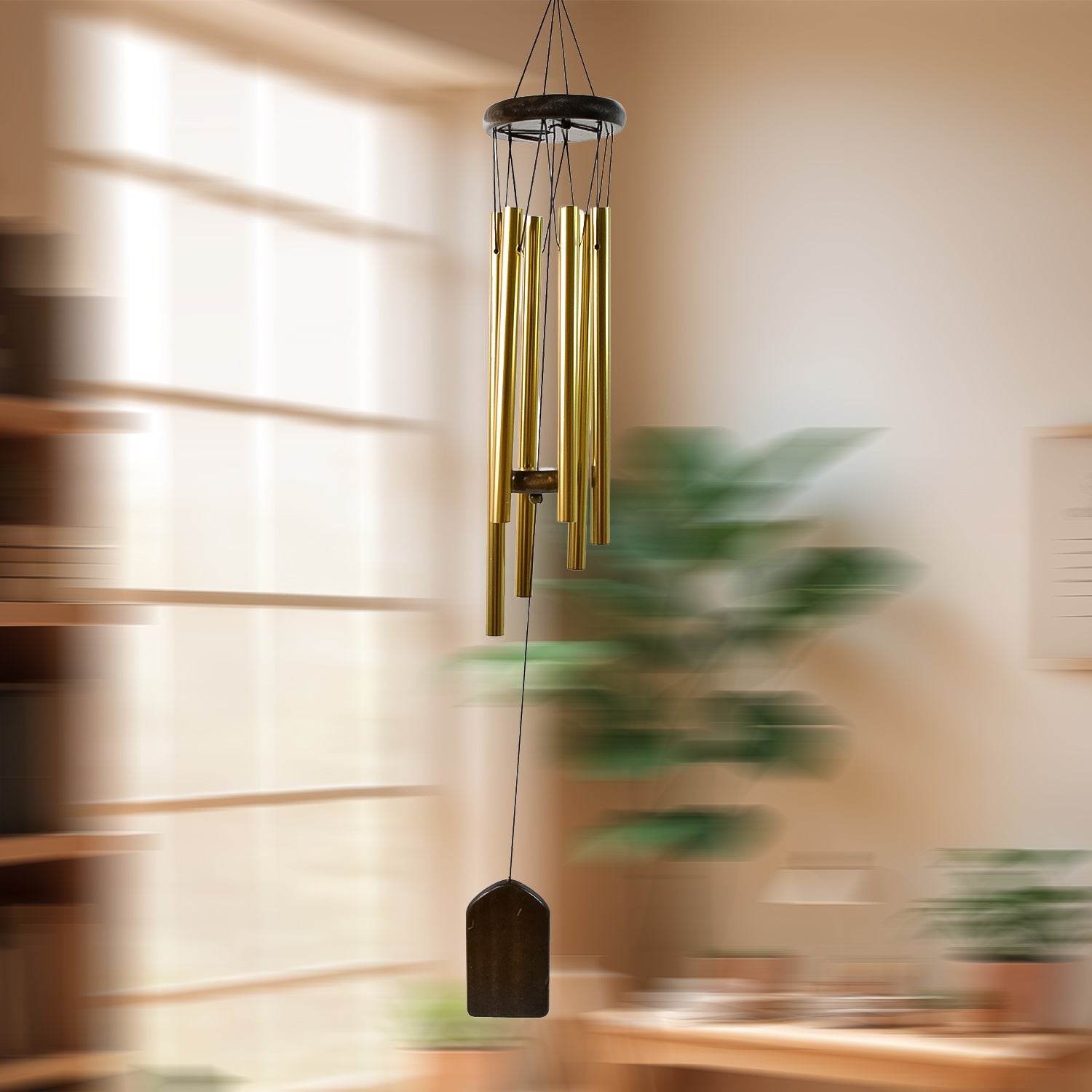 Wind Chime Musical Wind Chime with 6 Tuned Tubes and Hook (1 Pc)