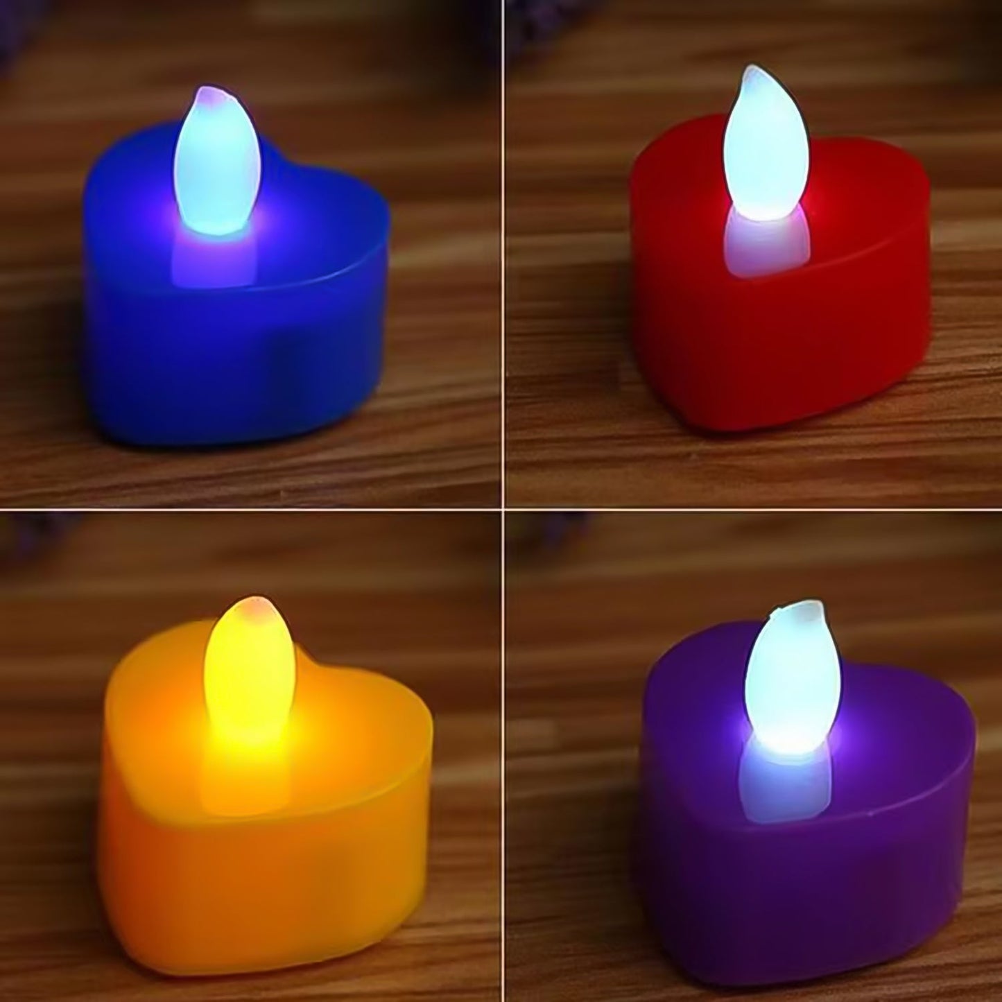 LED Tealights, Smokeless Plastic Decorative Candles (Pack Of 6 / Multicolor) SWASTIK CREATIONS The Trend Point