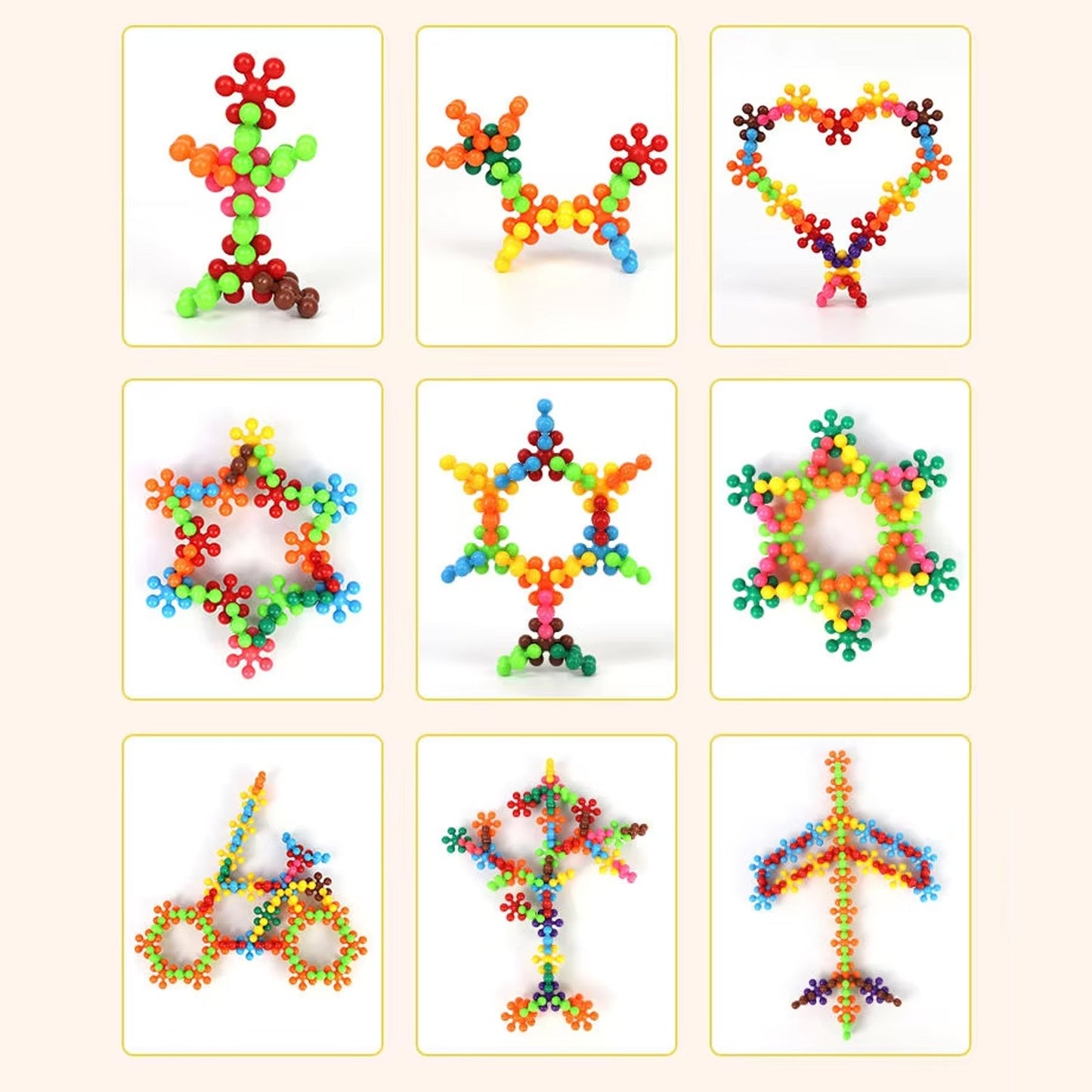 Star Shaped, Star Block Interlocking Blocks Colorful Star Building Blocks (100 Pcs Set) SWASTIK CREATIONS The Trend Point