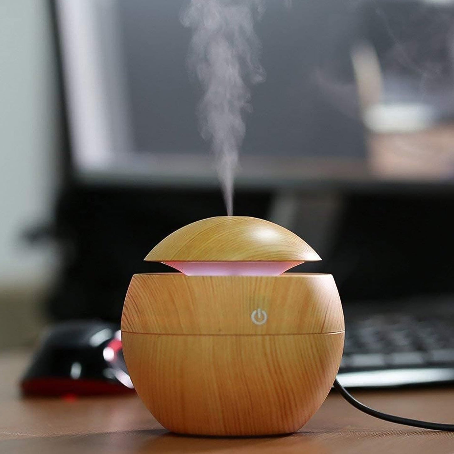 Ultrasonic Aromatherapy Humidifier USB Desktop (130 ML / 1 Pc) SWASTIK CREATIONS The Trend Point