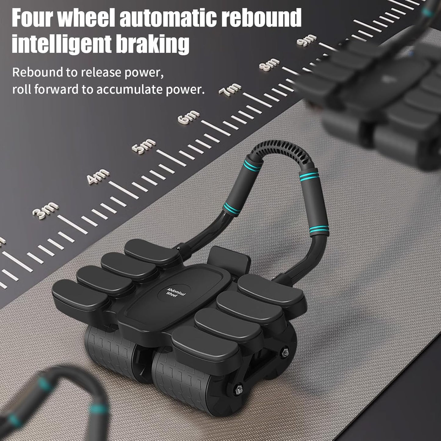 Automatic Rebound Abdominal Wheel with 8 Elbow Supports (1 Pc) SWASTIK CREATIONS The Trend Point