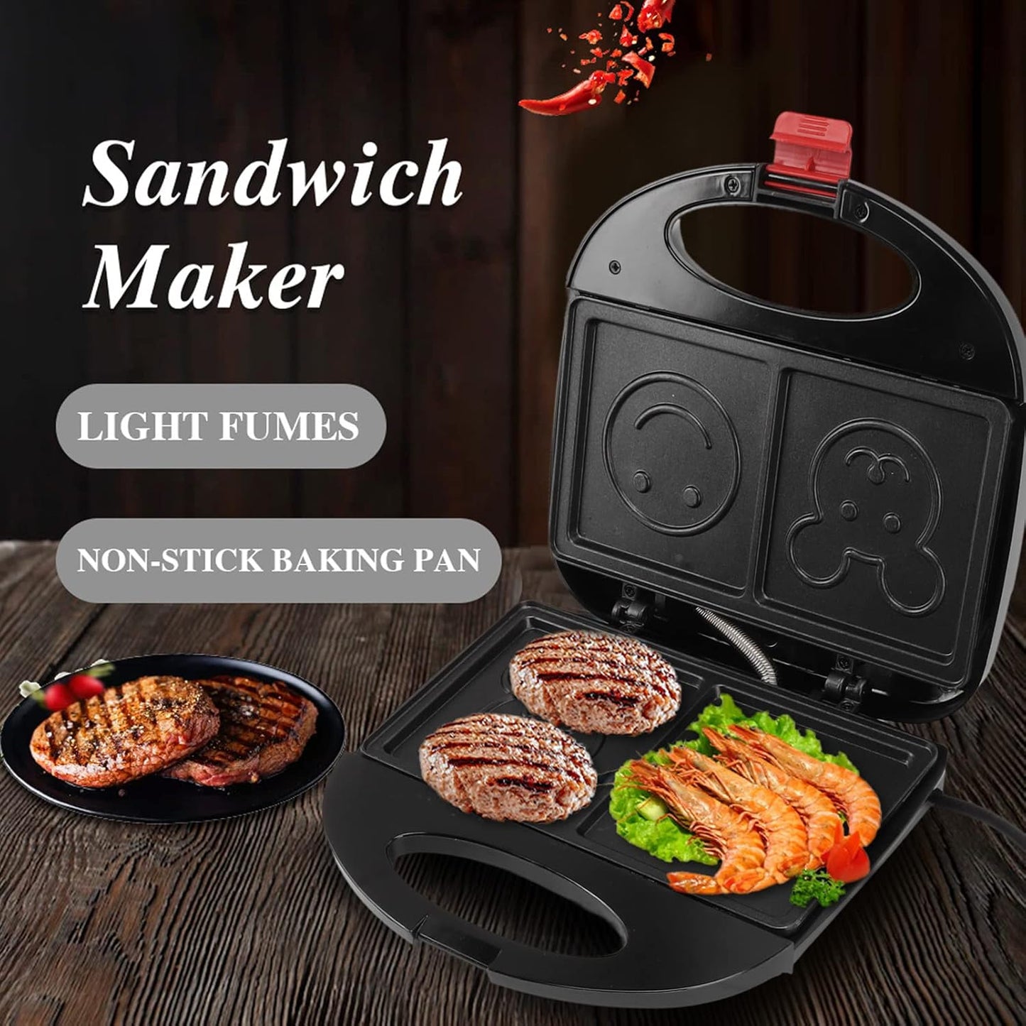 Super Jumbo XL 750-Watt Sandwich Maker SWASTIK CREATIONS The Trend Point