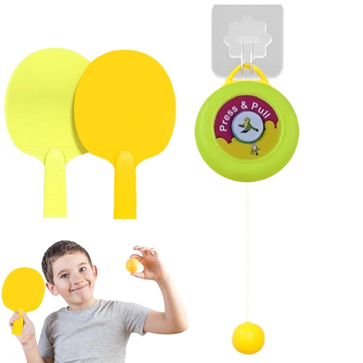 Portable Indoor Hanging Table Tennis with Three Ball, Table Tennis Self Training Set SWASTIK CREATIONS The Trend Point