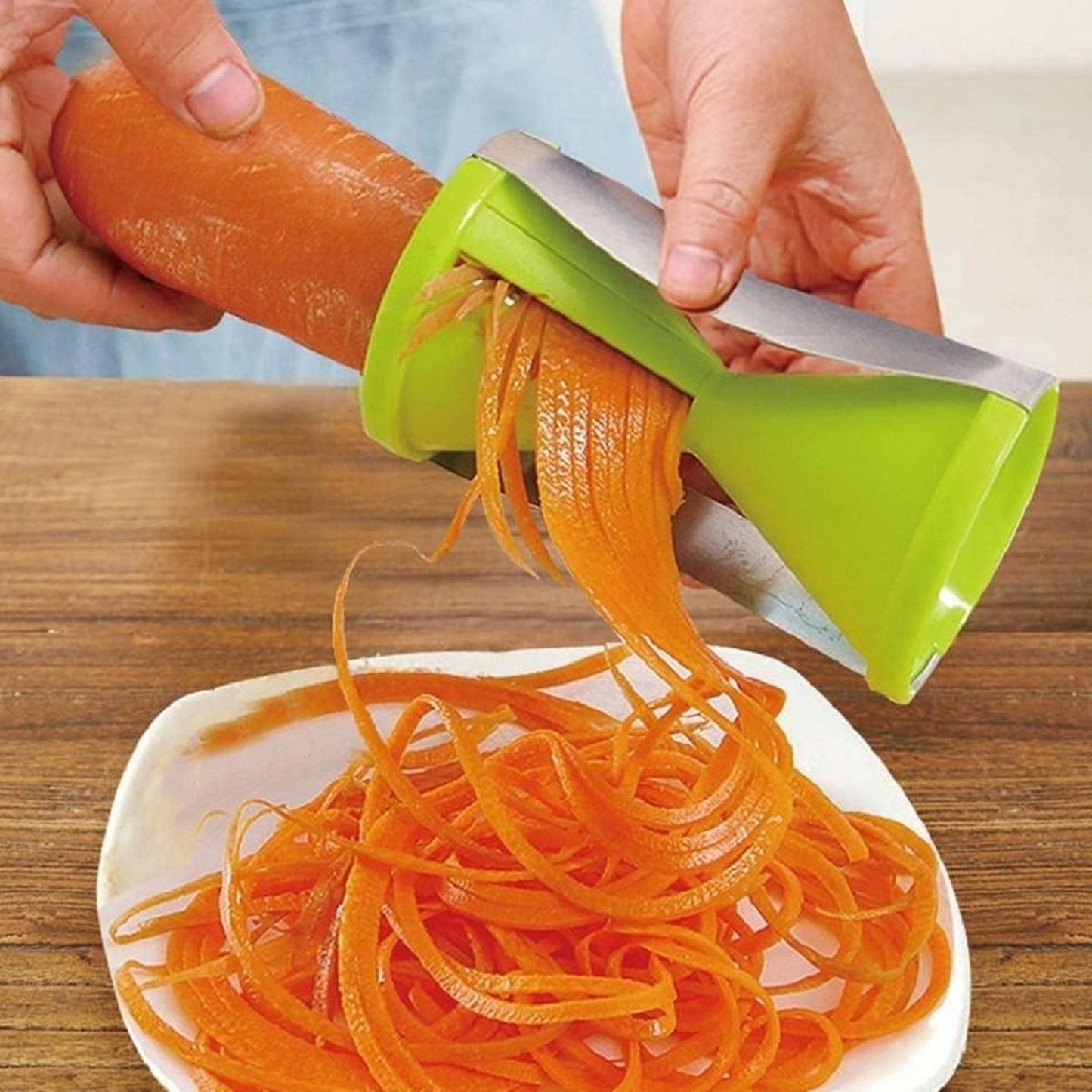 Portable Spiralizer Vegetable Slicer Handheld Spiralizer Peeler Stainless Steel Spiral Slicer For Salad Vegetables Fruit Slicer SWASTIK CREATIONS The Trend Point