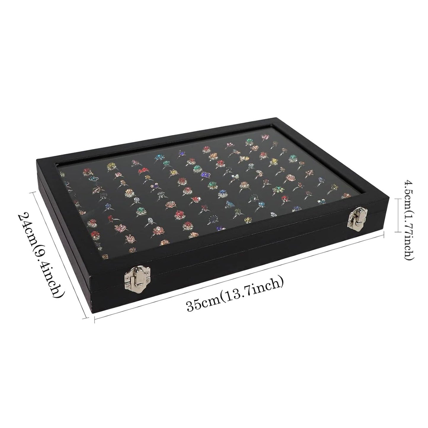 Ring Holder Organizer Box, Jewelry Ring Display Case (35x24 CM) SWASTIK CREATIONS The Trend Point