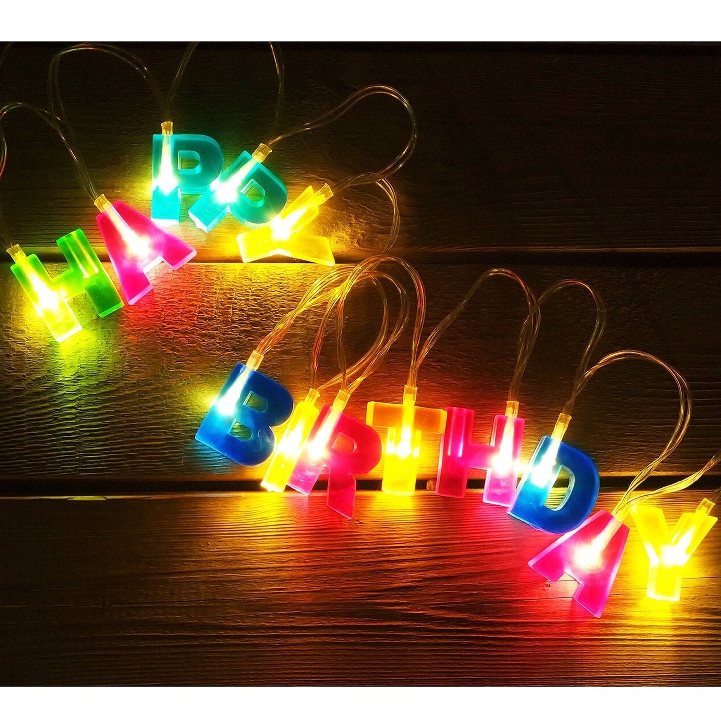 Decoratives Plastic Happy Birthday 13 LED Letter Battery Operated String Lights, Outdoor String Lights (Multicolour) SWASTIK CREATIONS The Trend Point